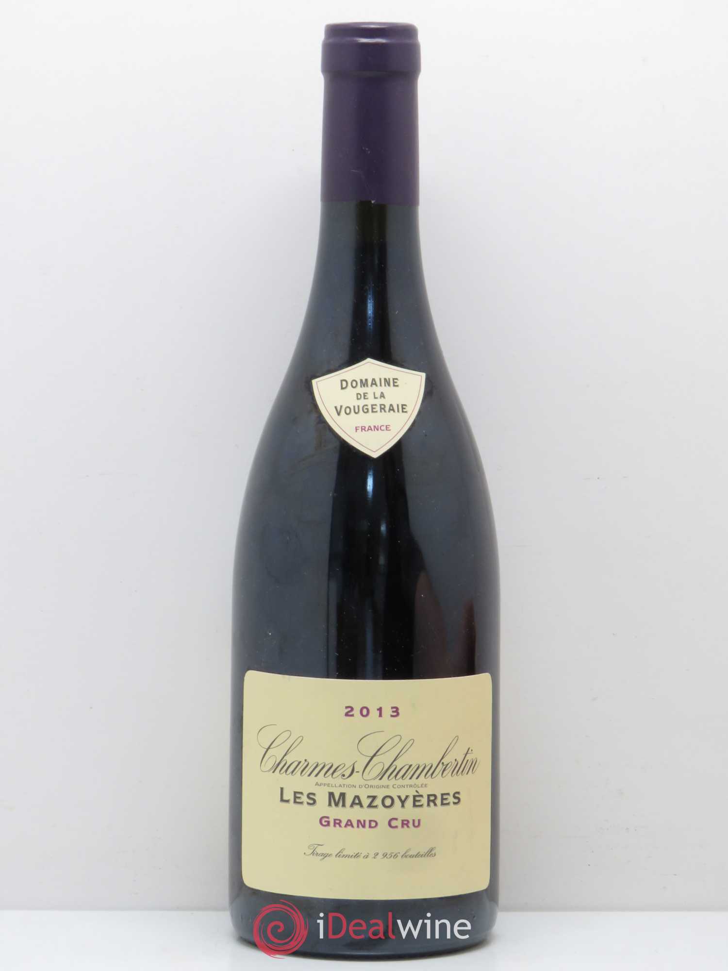 Charmes-Chambertin Grand Cru Les Mazoyères La Vougeraie 2013 - Lotto di 1 bottiglia - 0