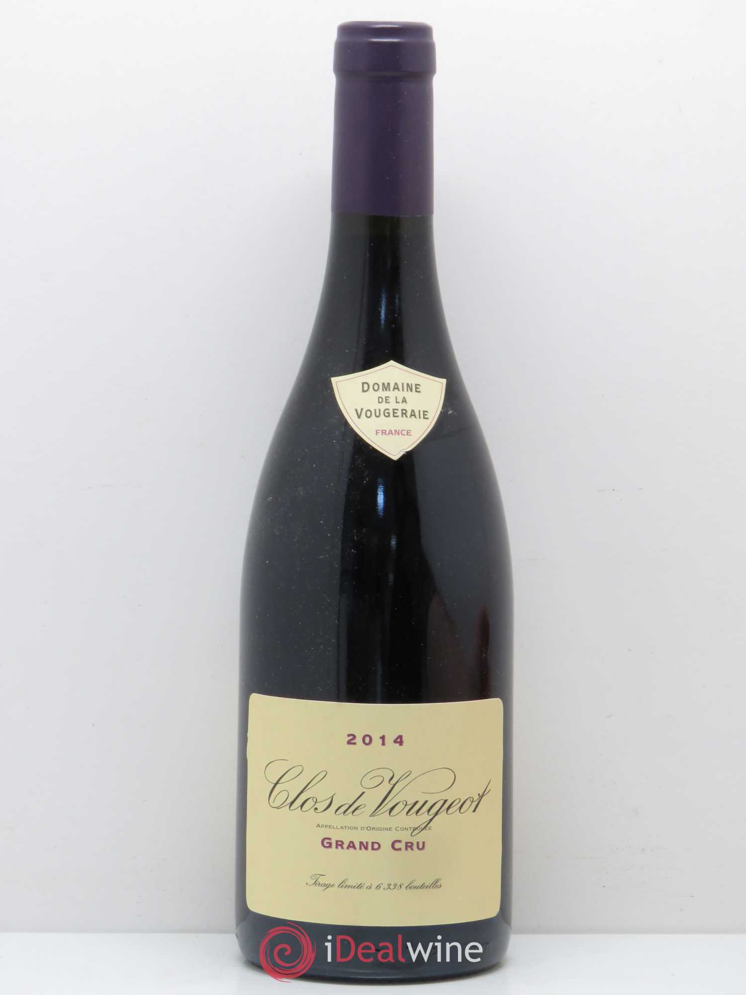 Clos de Vougeot Grand Cru La Vougeraie 2014 - Lot de 1 bouteille - 0