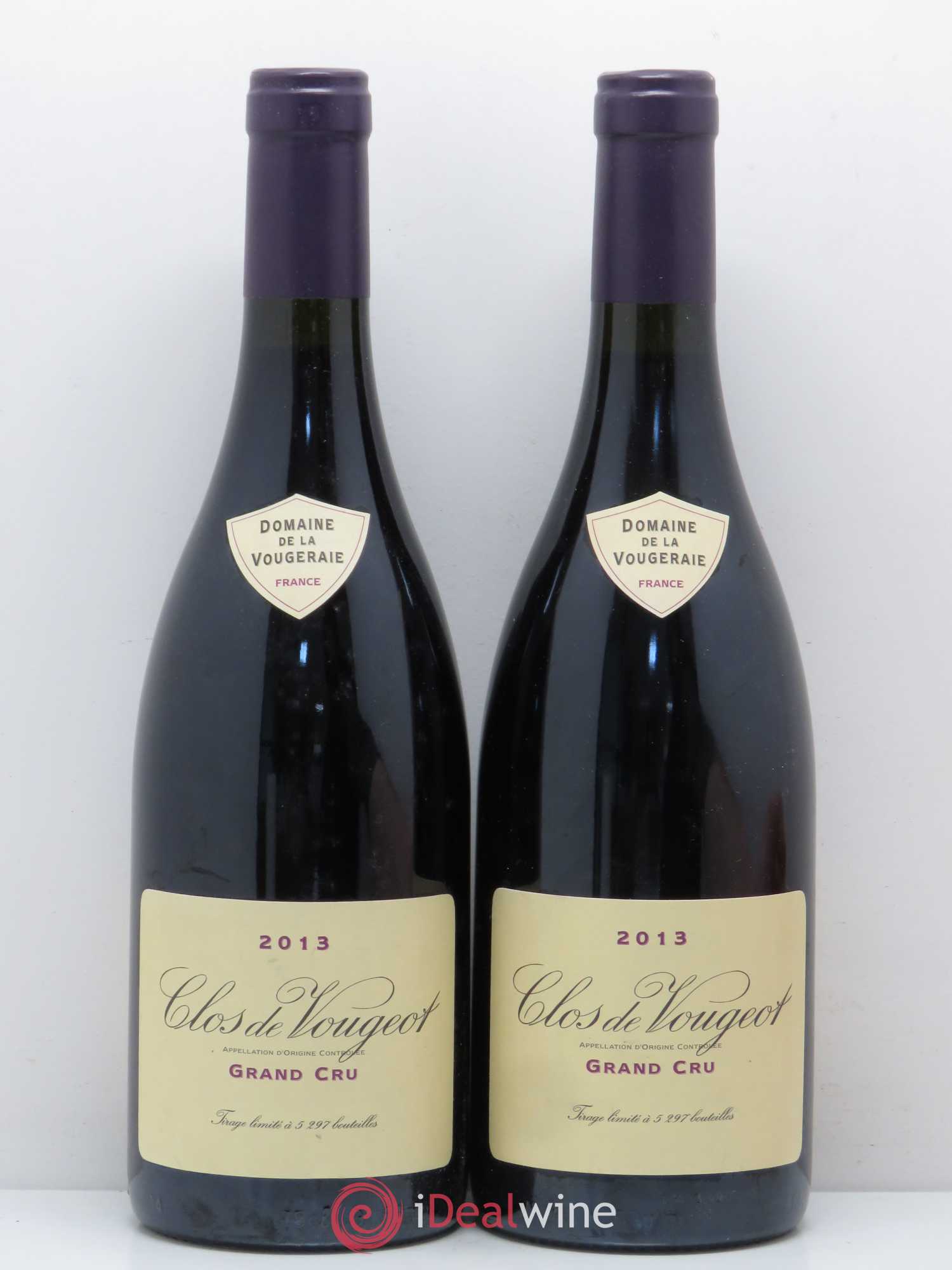 Clos de Vougeot Grand Cru La Vougeraie 2013 - Lot de 2 bouteilles - 0