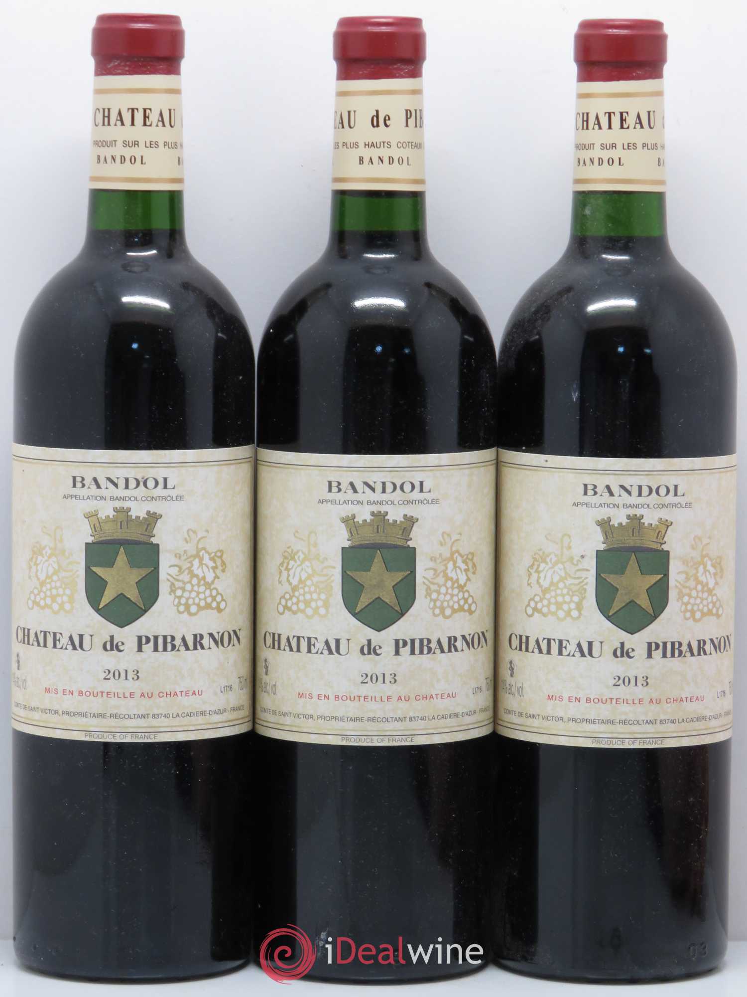 Bandol Château de Pibarnon Comte de Saint-Victor 2013 - Lot de 3 bouteilles - 0