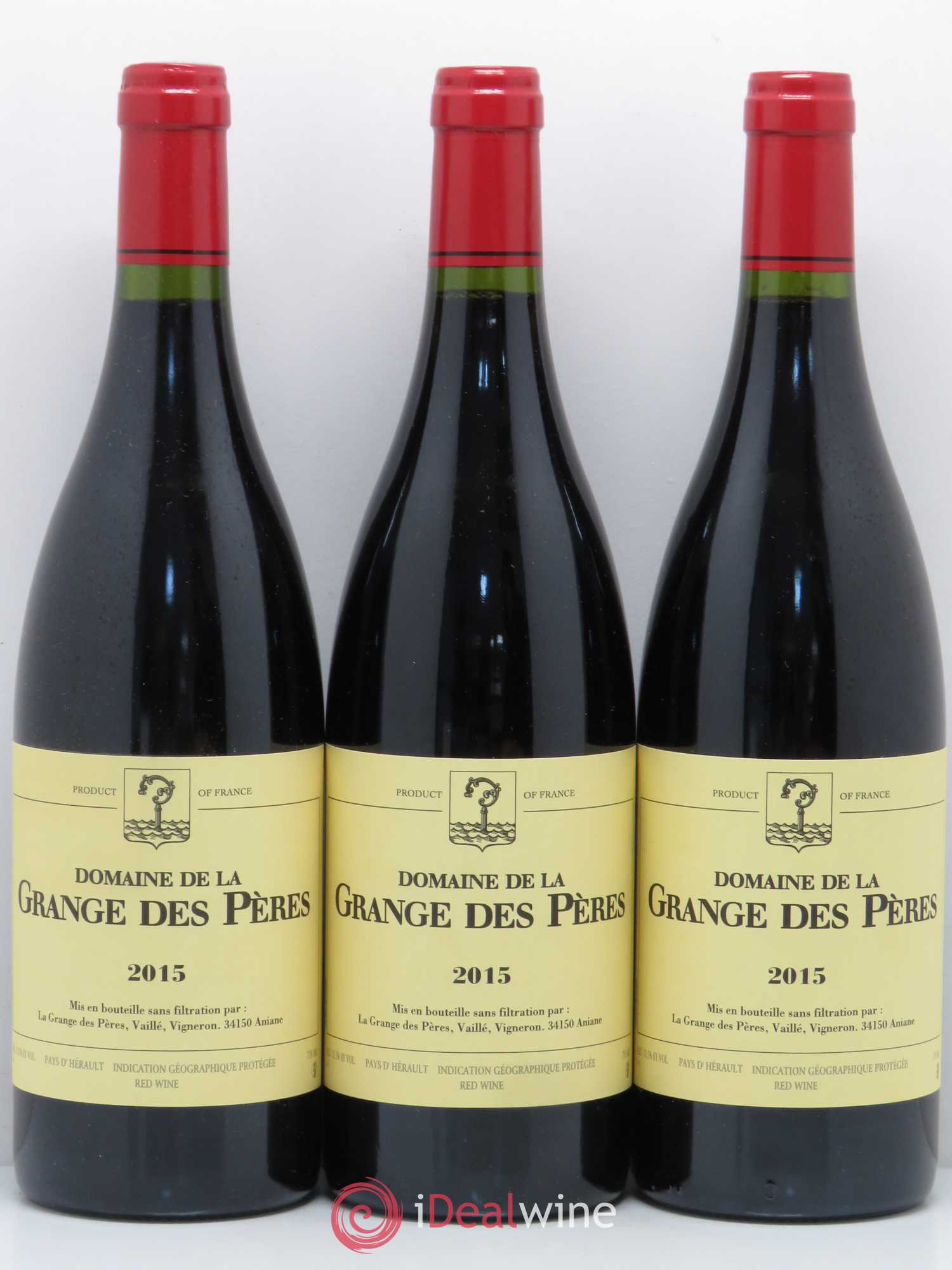 Pays d'Hérault Grange des Pères Laurent Vaillé 2015 - Lot de 3 bouteilles - 0