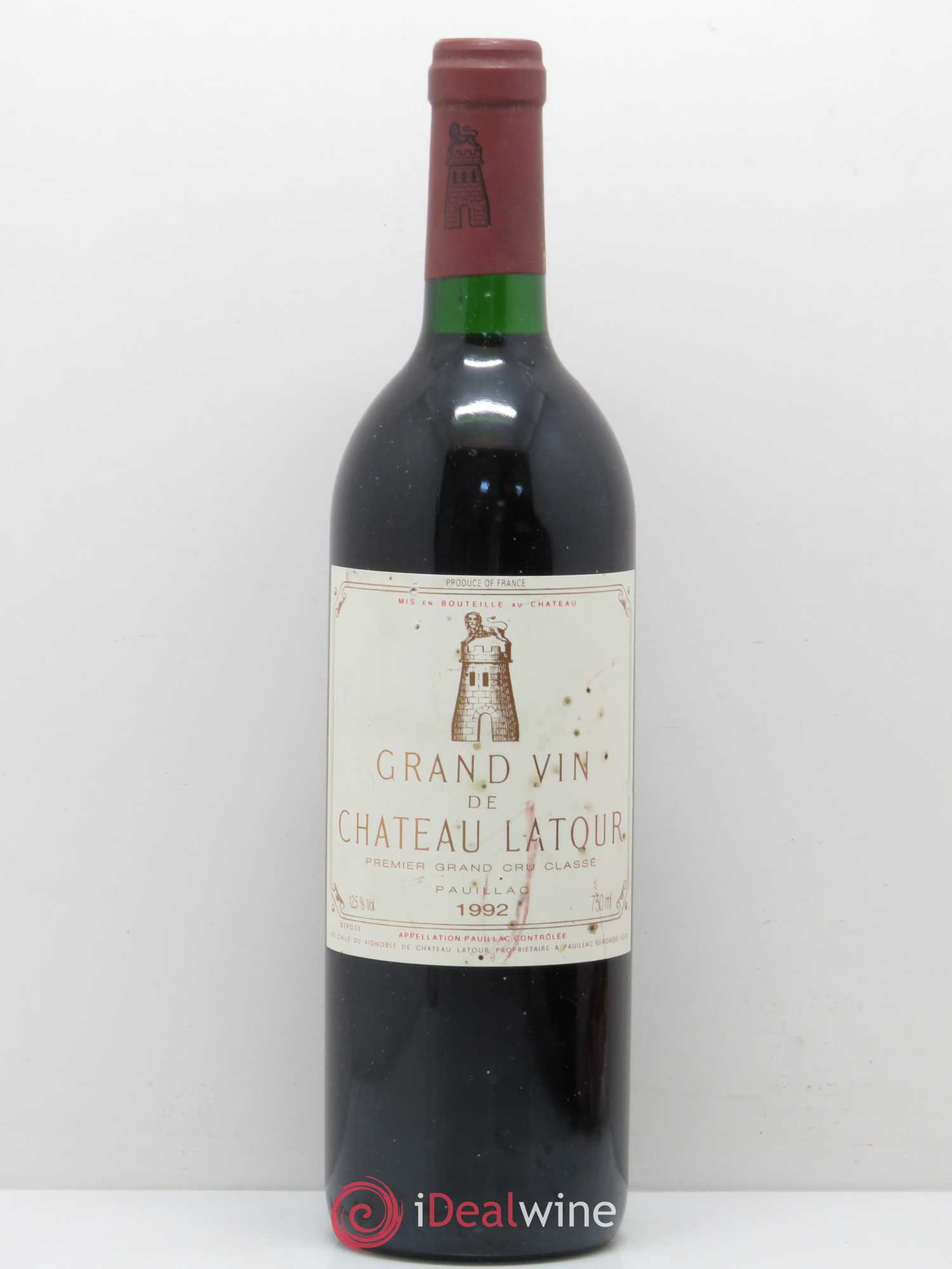 Château Latour 1er Grand Cru Classé 1992 - Lot de 1 bouteille - 0