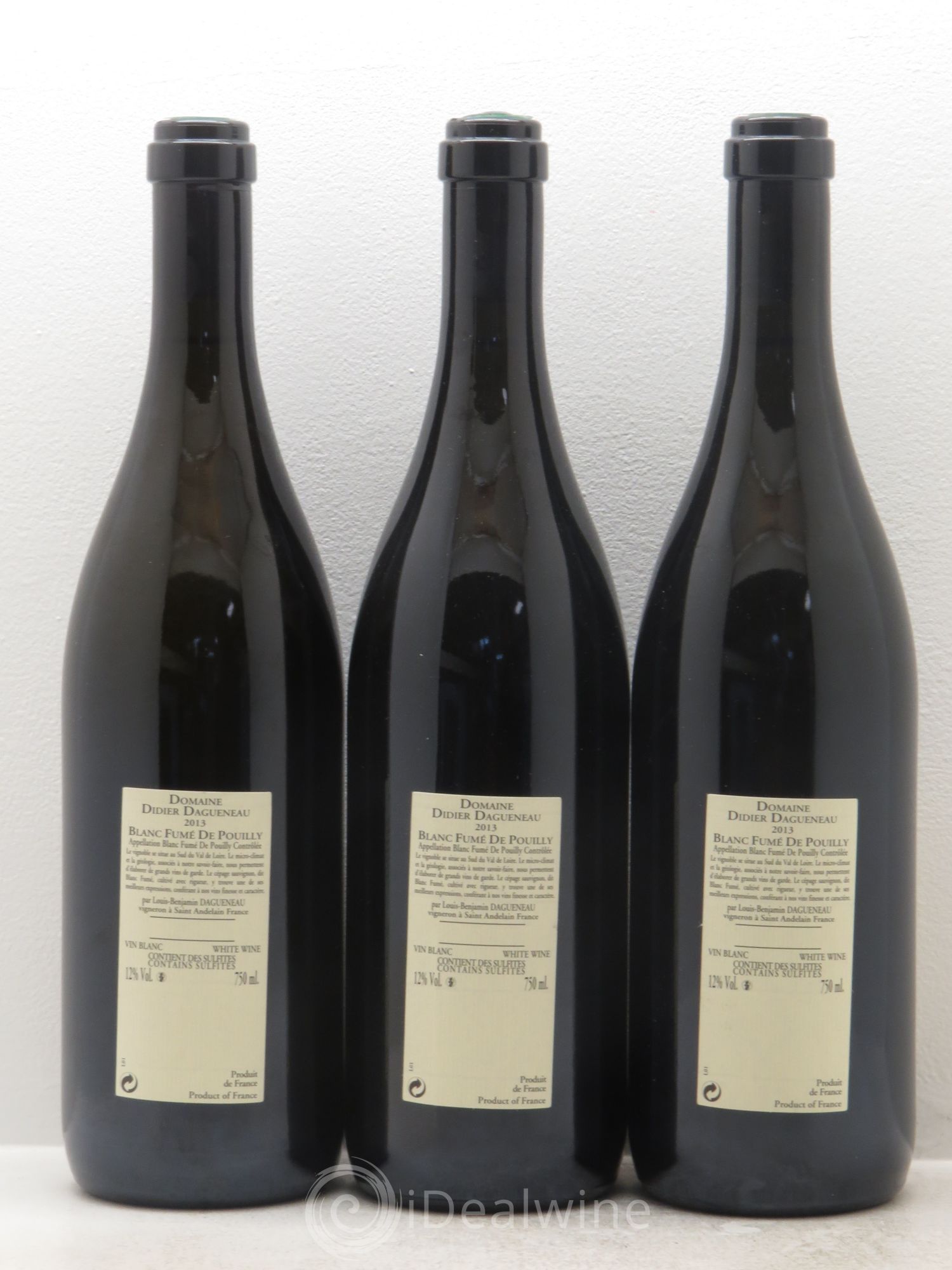 Pouilly-Fumé Blanc Fumé de Pouilly Dagueneau (Domaine Didier - Louis-Benjamin) 2013 - Lot de 3 bouteilles - 1