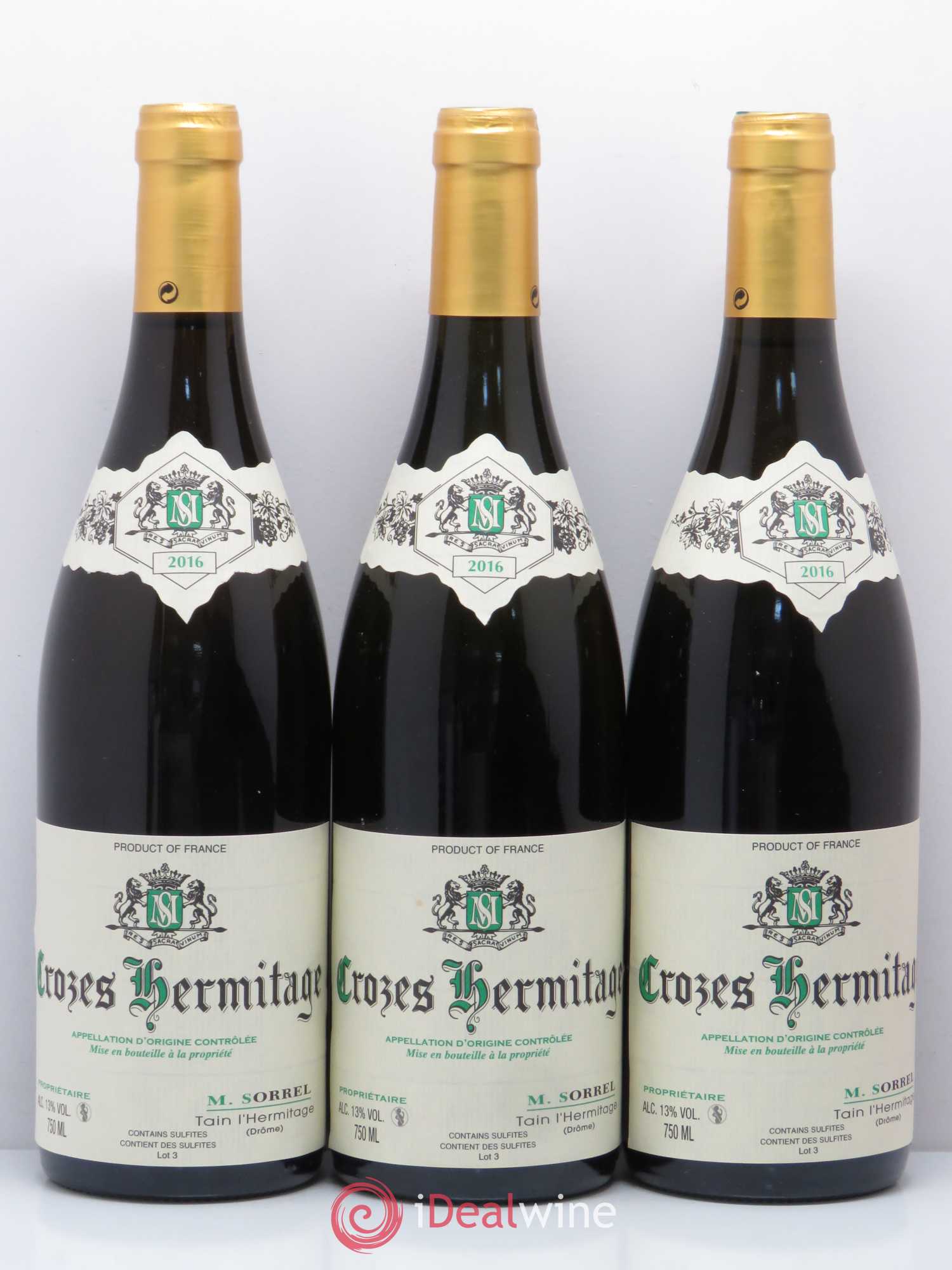 Crozes-Hermitage Domaine Marc Sorrel 2016 - Posten von 6 Flaschen - 2