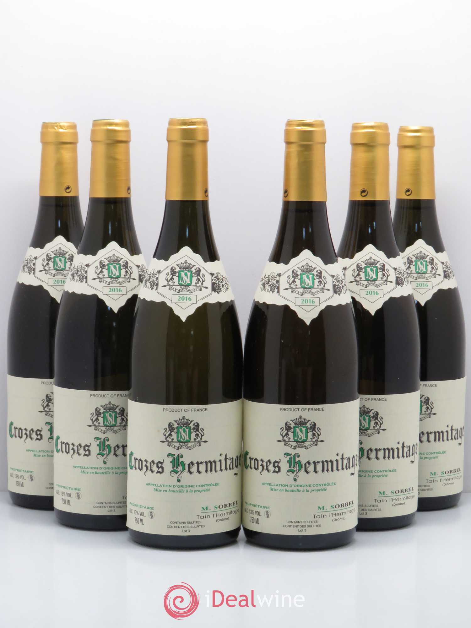 Crozes-Hermitage Domaine Marc Sorrel 2016 - Posten von 6 Flaschen - 0
