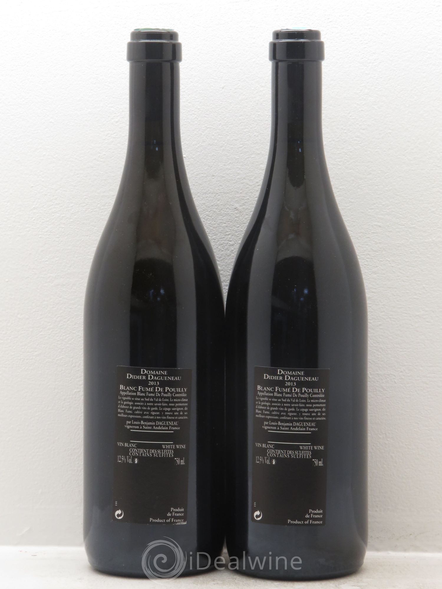 Vin de France (anciennement Pouilly-Fumé) Silex Dagueneau (Domaine Didier - Louis-Benjamin) 2013 - Lot de 2 bouteilles - 1
