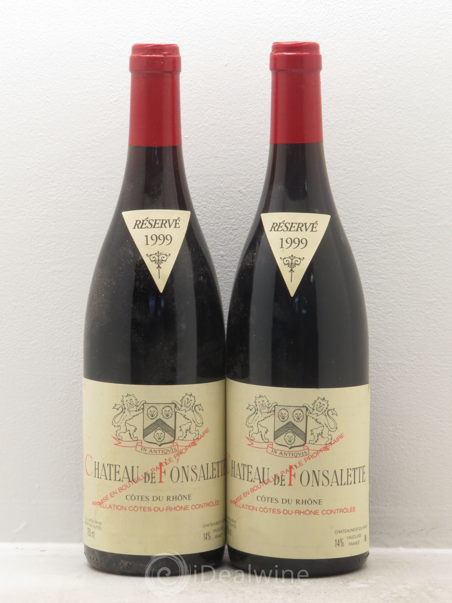Côtes-du-Rhône Château de Fonsalette Emmanuel Reynaud 1999 - Lot de 2 bouteilles - 0