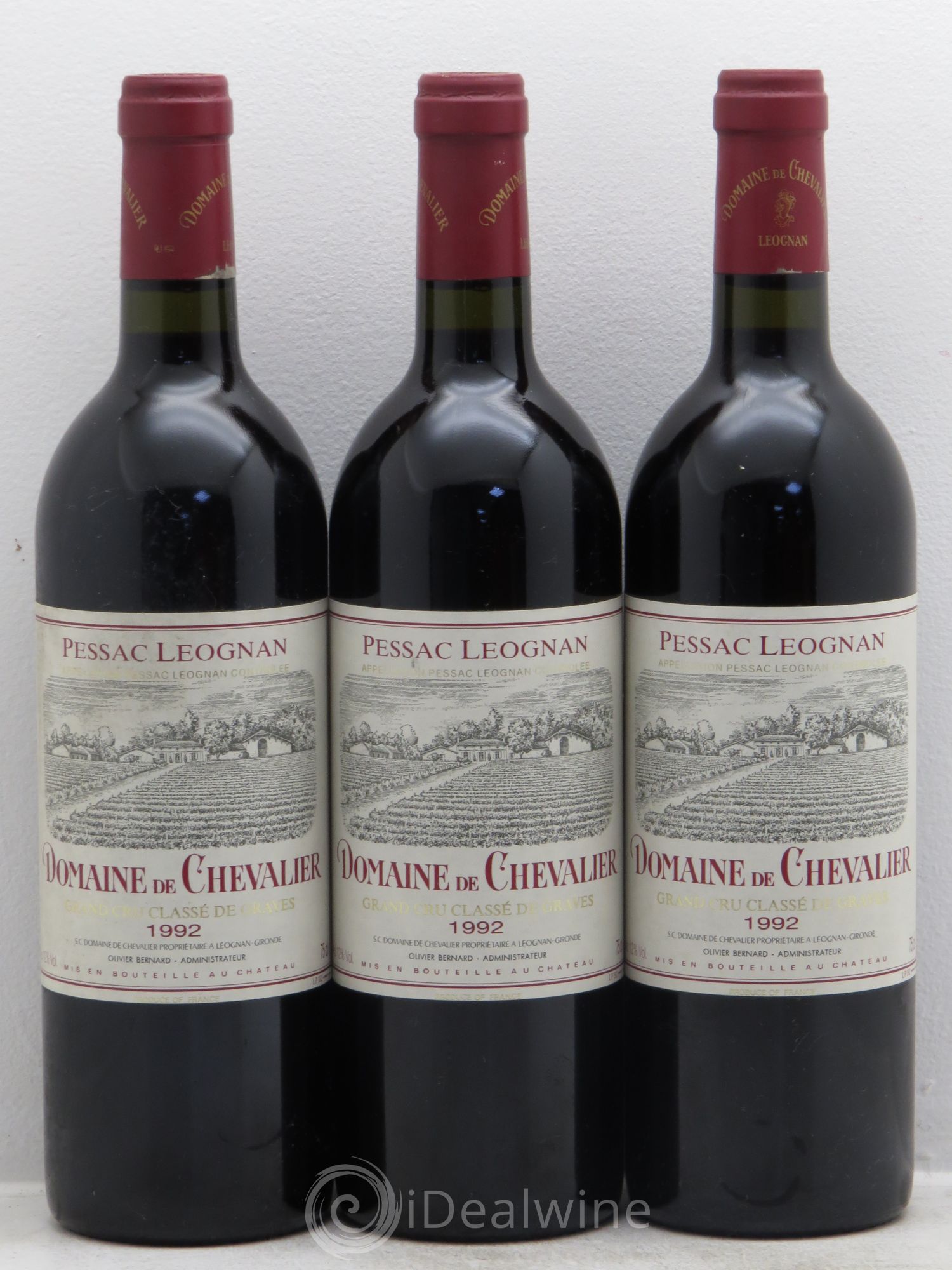 Domaine de Chevalier Cru Classé de Graves 1992 - Lot de 3 bouteilles - 0