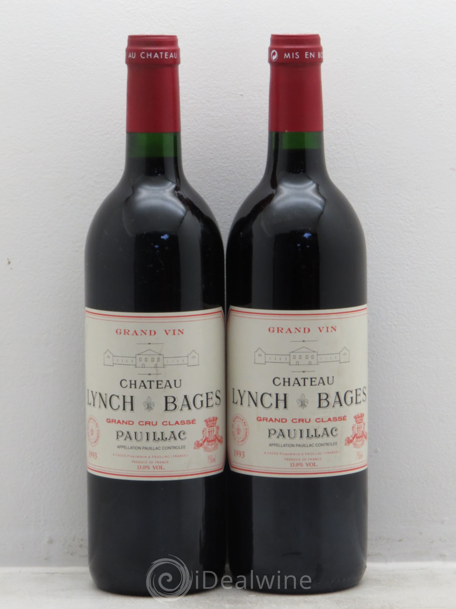 Château Lynch Bages 5ème Grand Cru Classé 1993 - Lot de 2 bouteilles - 0