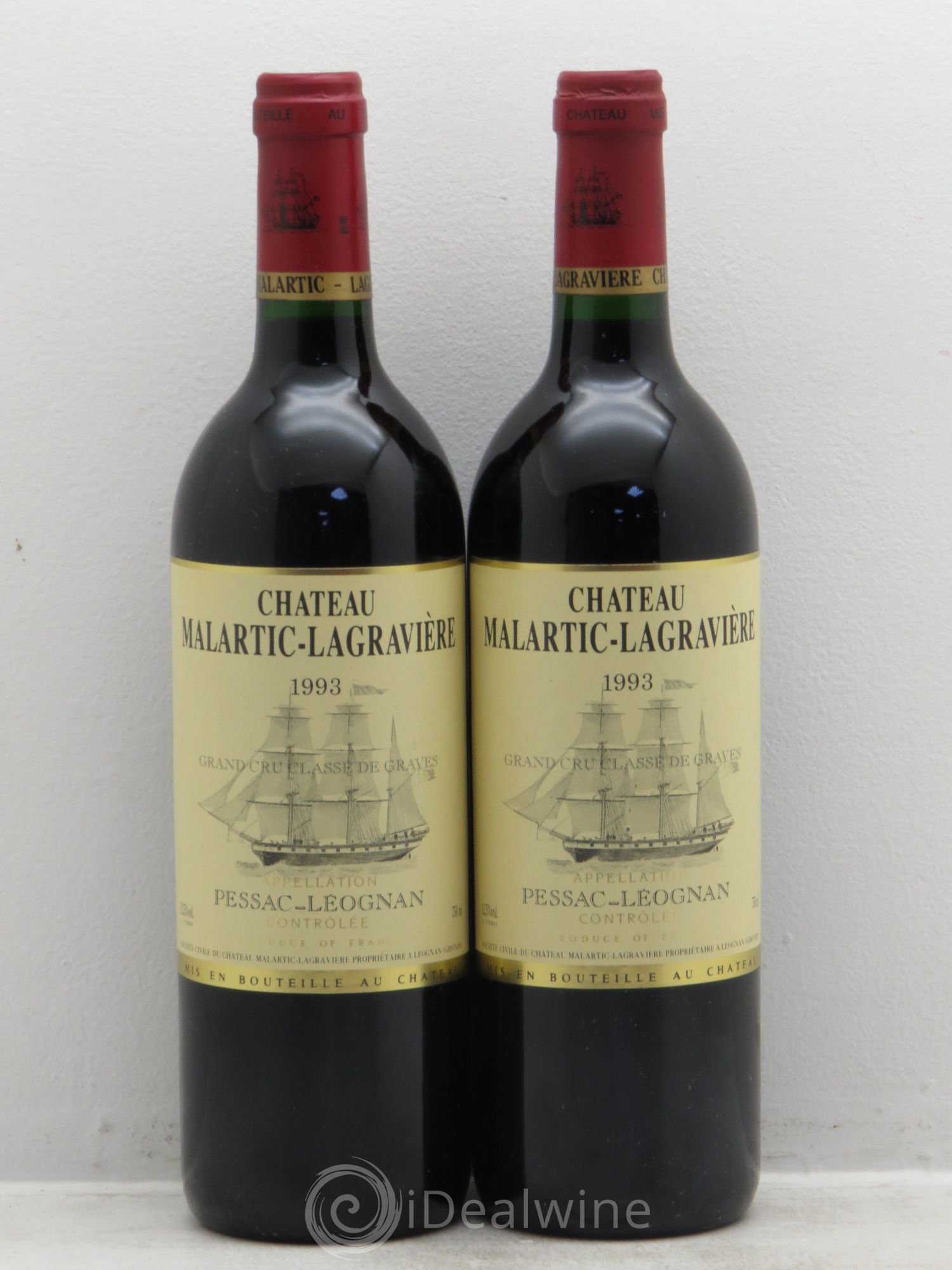 Château Malartic-Lagravière Cru Classé de Graves 1993 - Lot de 2 bouteilles - 0