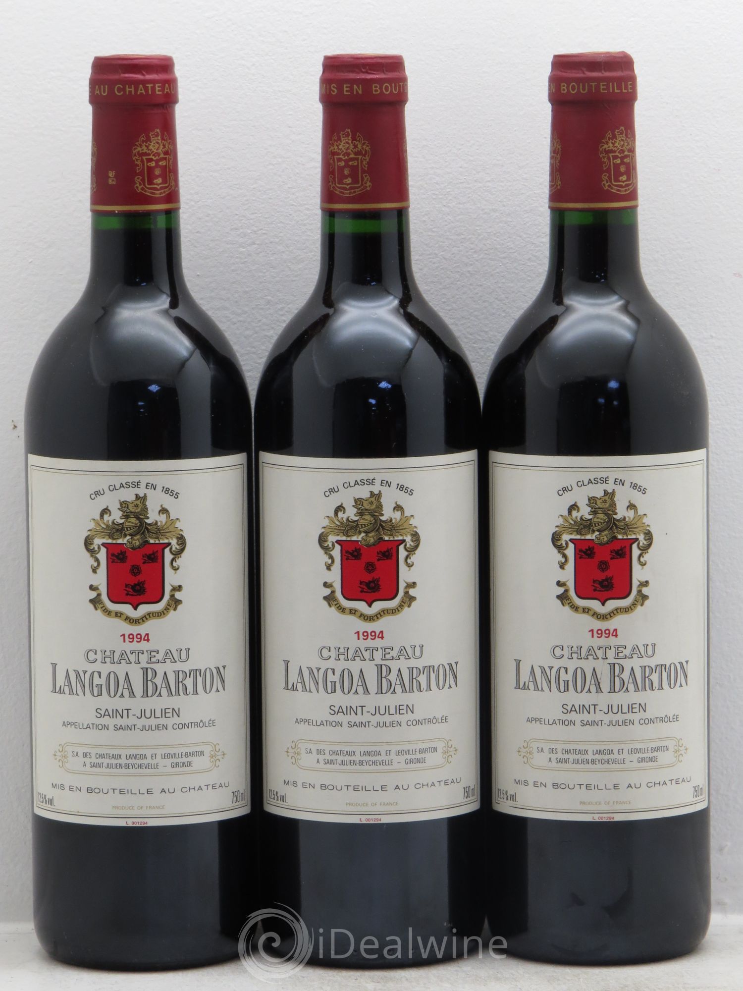 Château Langoa Barton 3ème Grand Cru Classé 1994 - Lot de 3 bouteilles - 0