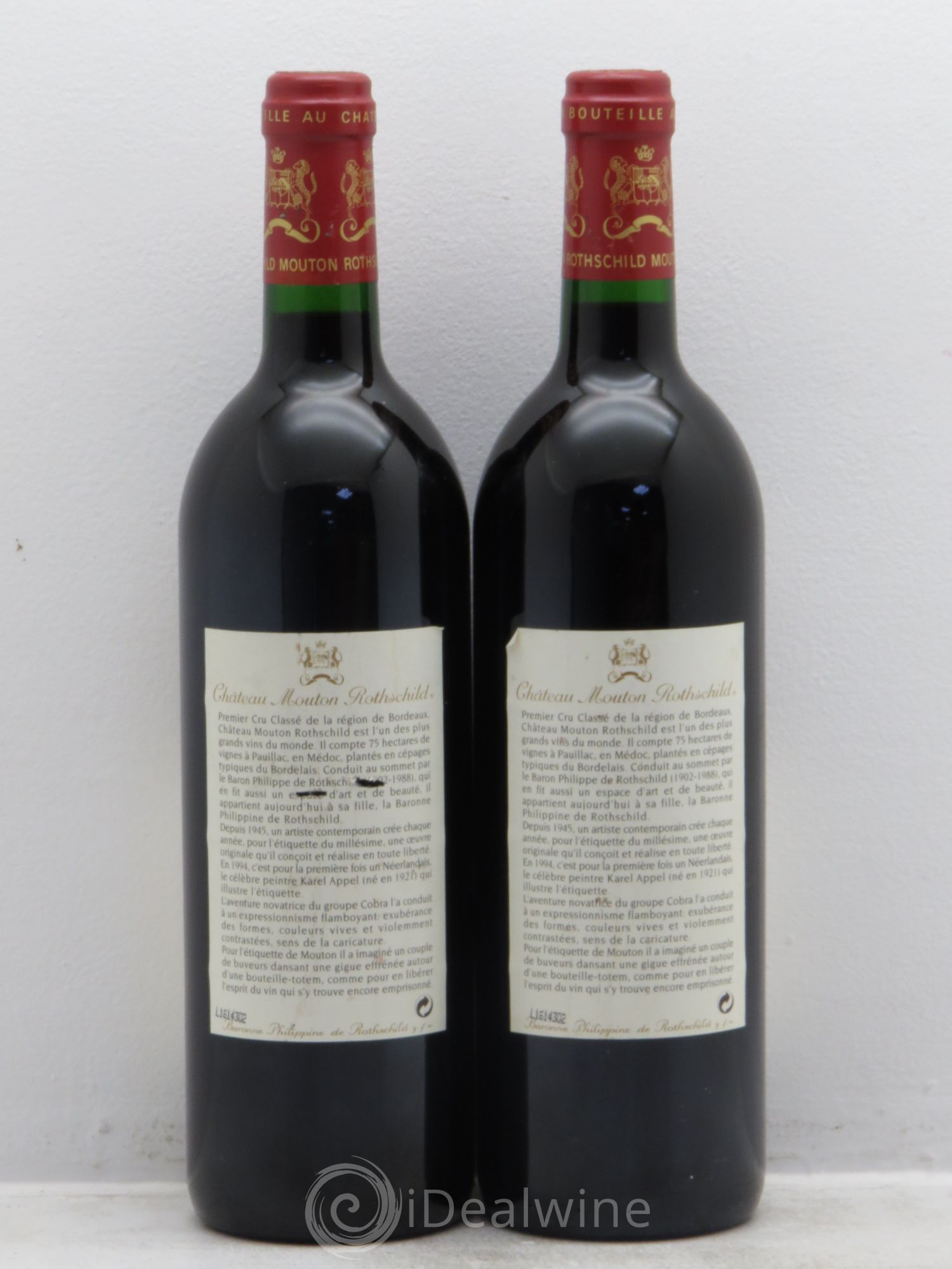 Château Mouton Rothschild 1er Grand Cru Classé 1994 - Lot de 2 bouteilles - 1