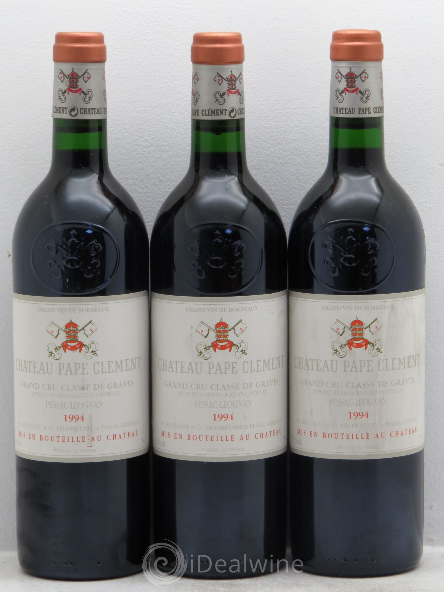 Château Pape Clément Cru Classé de Graves 1994 - Lot de 3 bouteilles - 0