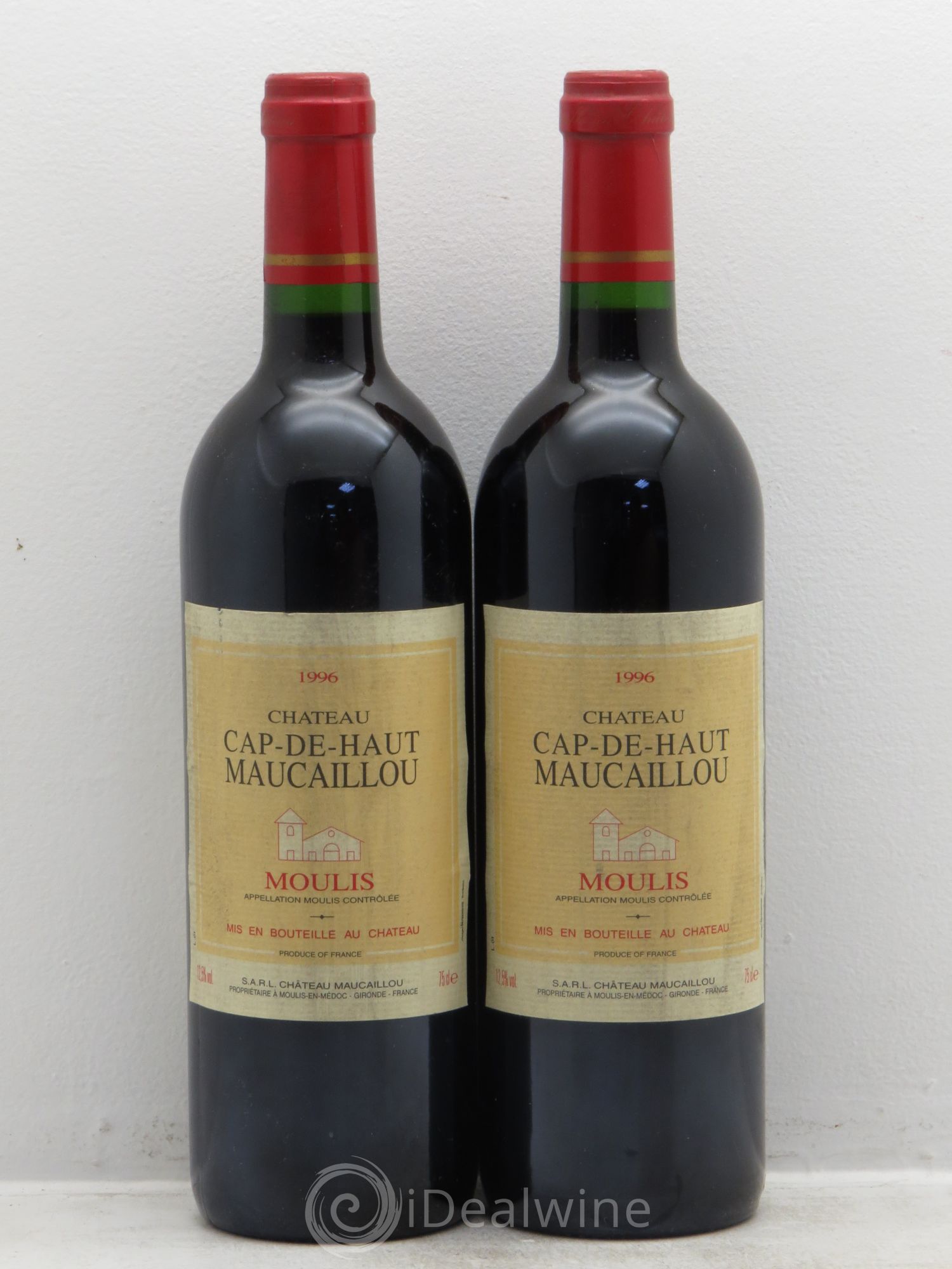 Moulis en Médoc Château Cap de Haut Maucaillou (sans prix de réserve) 1996 - Posten von 2 Flaschen - 0