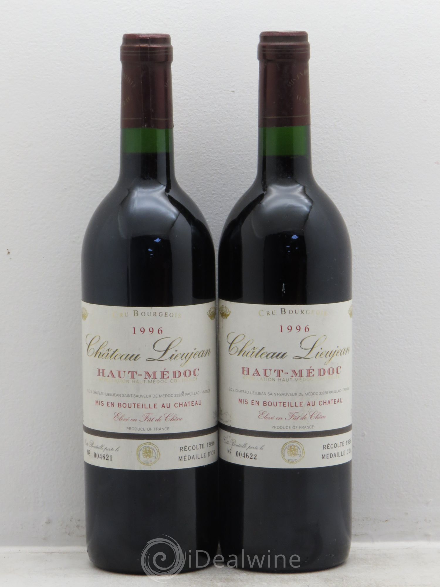 Château Lieujean (sans prix de réserve) 1996 - Lot de 2 bouteilles - 0