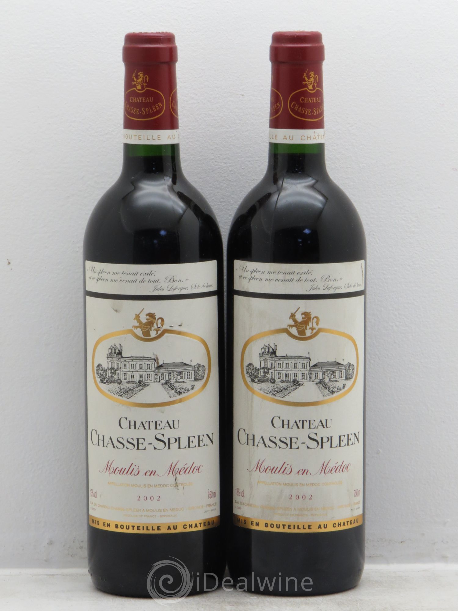 Château Chasse Spleen 2002 - Lot de 2 bouteilles - 0