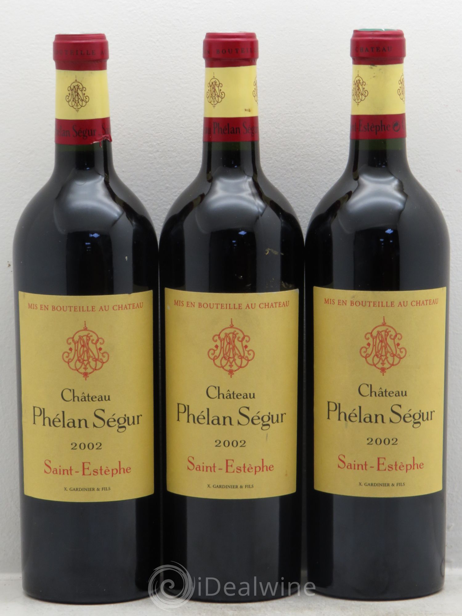 Château Phélan Ségur 2002 - Lot de 3 bouteilles - 0