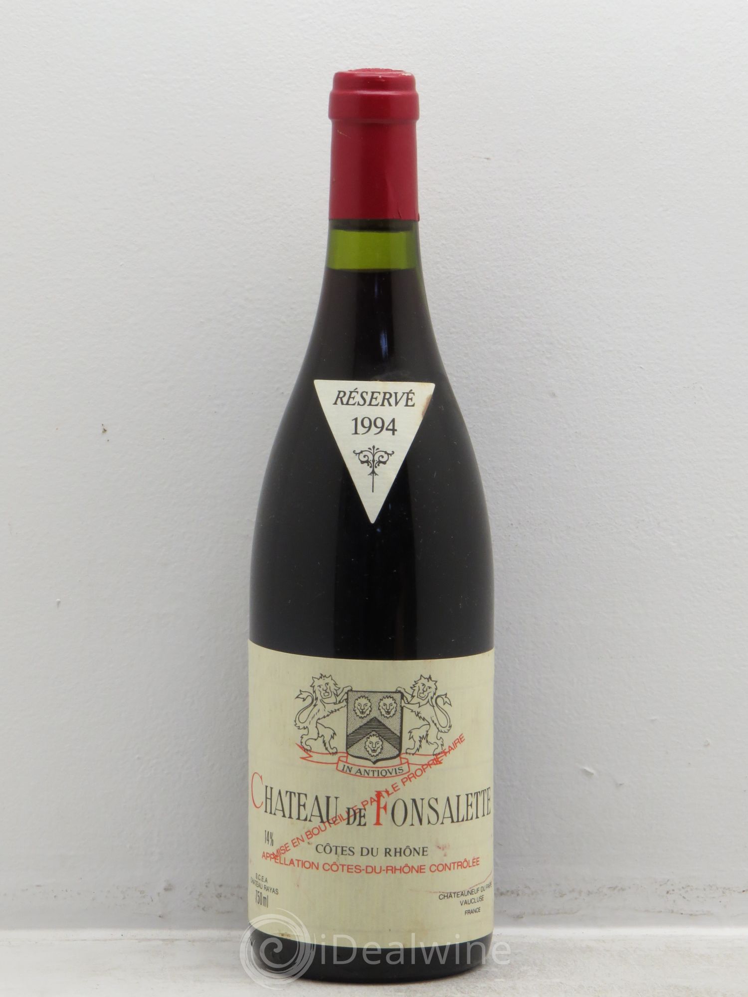 Côtes-du-Rhône Château de Fonsalette Emmanuel Reynaud 1994 - Lot de 1 bouteille - 0
