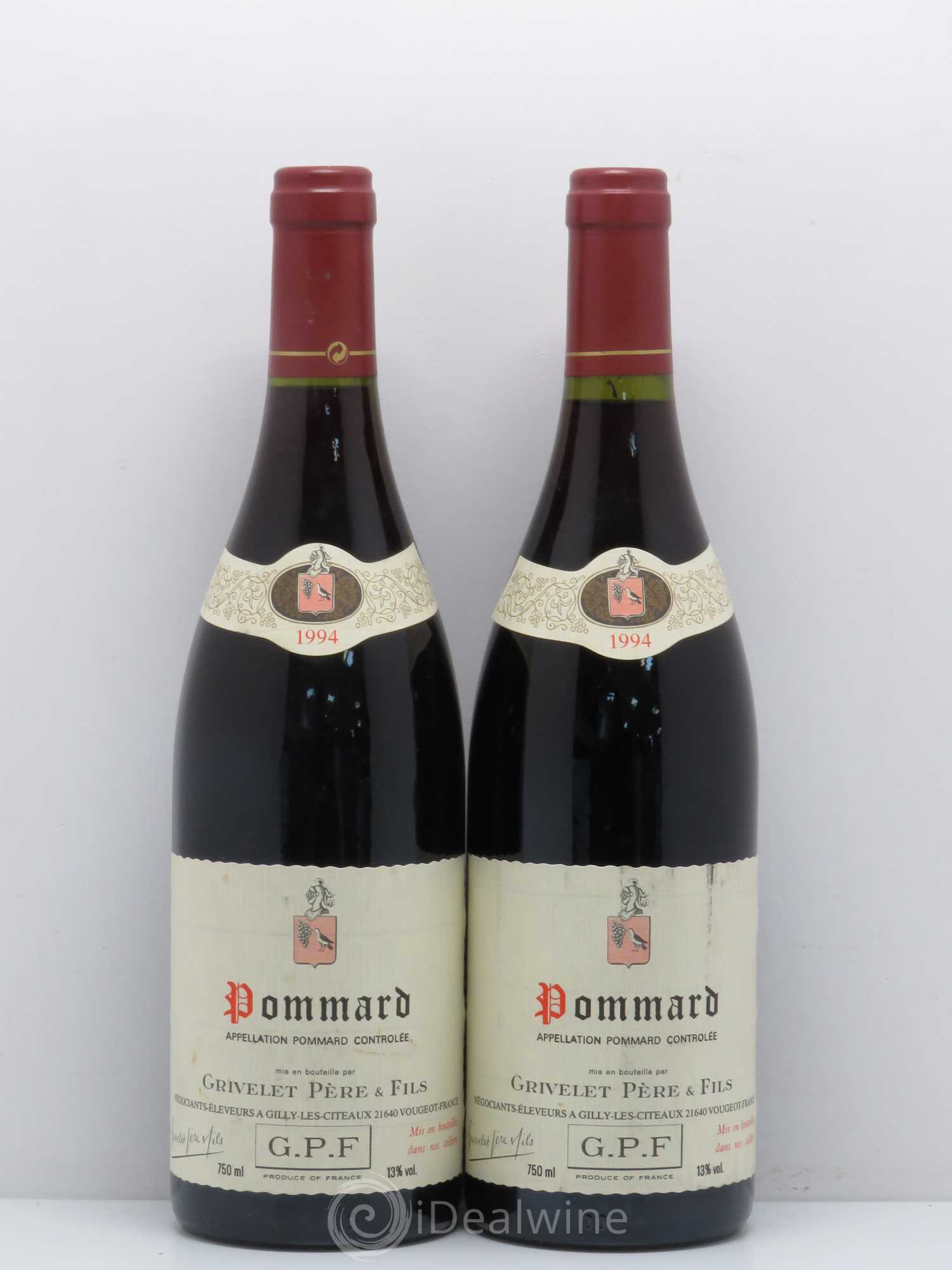 Pommard Grivelet 1994 - Lot de 2 bouteilles - 0