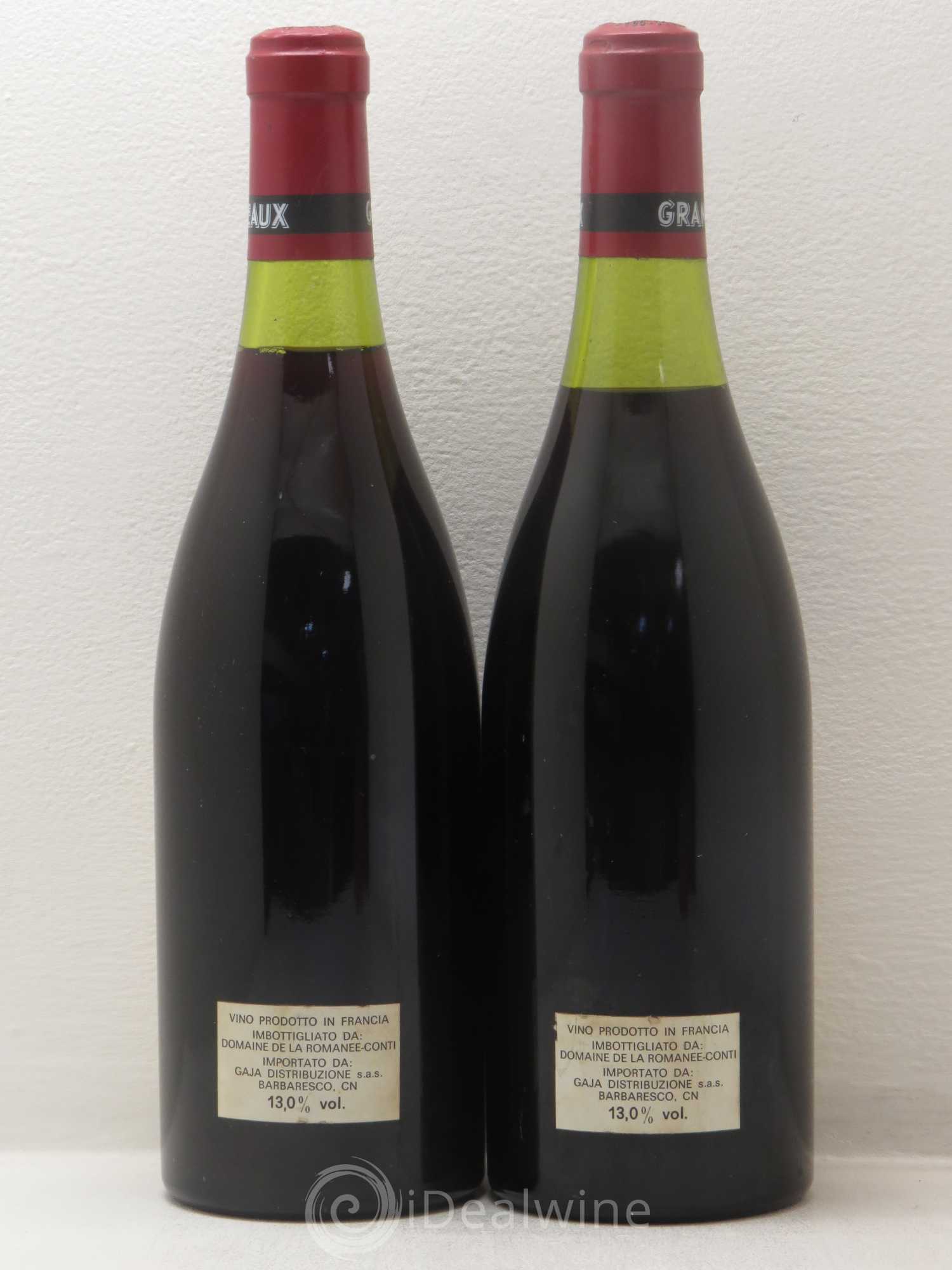 Grands-Echezeaux Grand Cru Domaine de la Romanée-Conti Export Italie 1986 - Lot de 2 bouteilles - 1