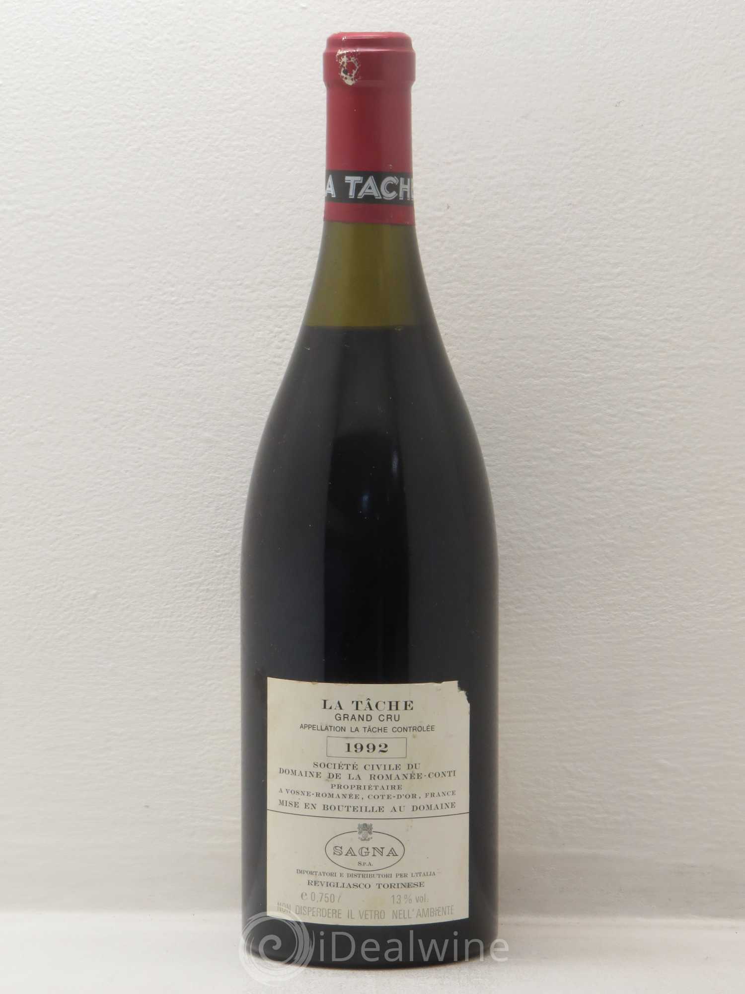 La Tâche Grand Cru Domaine de la Romanée-Conti 1992 - Lot de 1 bouteille - 1