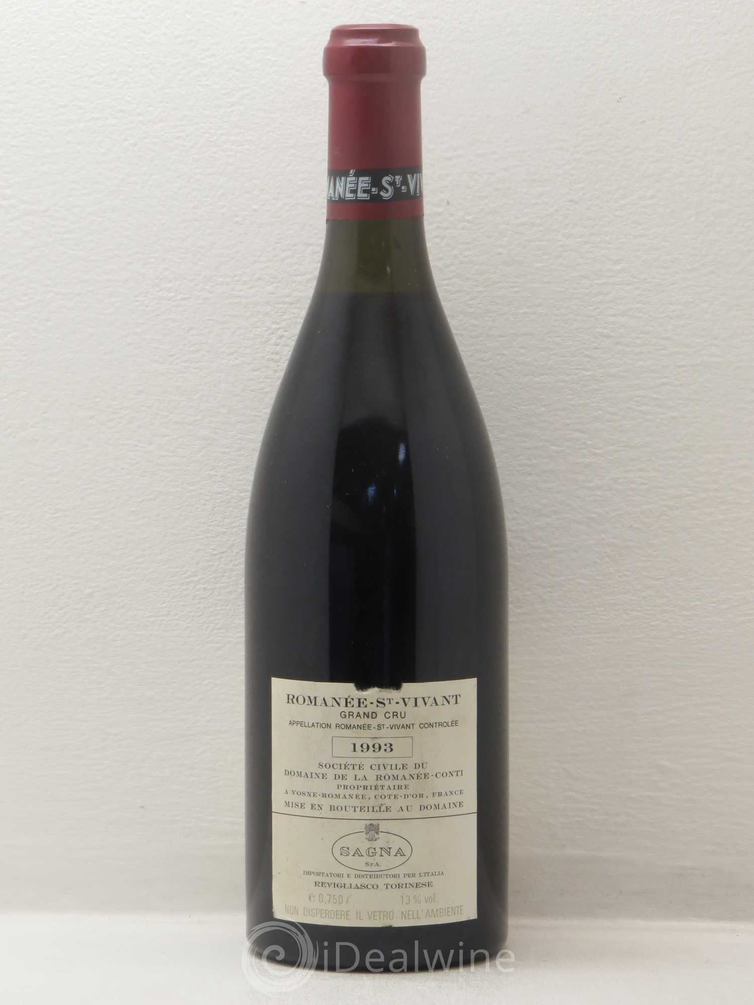 Romanée-Saint-Vivant Grand Cru Domaine de la Romanée-Conti 1993 - Lot de 1 bouteille - 1