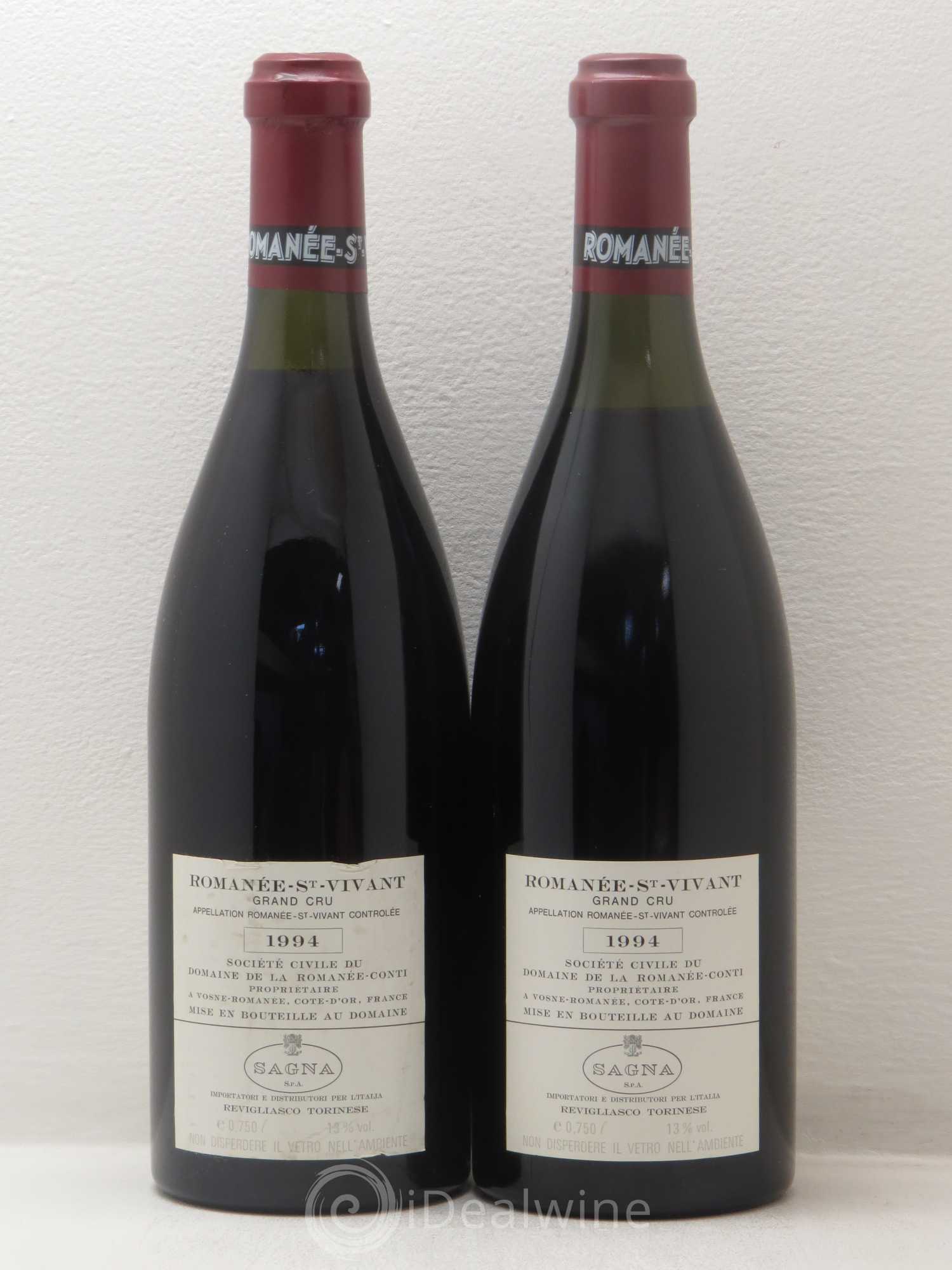 Romanée-Saint-Vivant Grand Cru Domaine de la Romanée-Conti 1994 - Lot de 2 bouteilles - 1