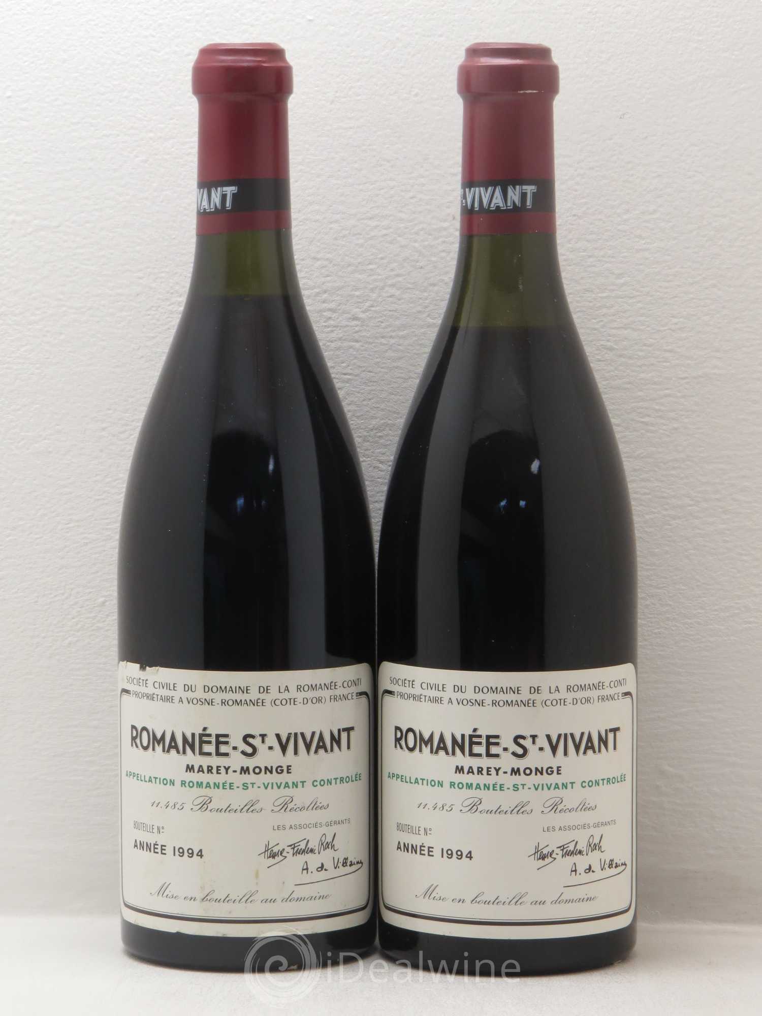 Romanée-Saint-Vivant Grand Cru Domaine de la Romanée-Conti 1994 - Lot de 2 bouteilles - 0