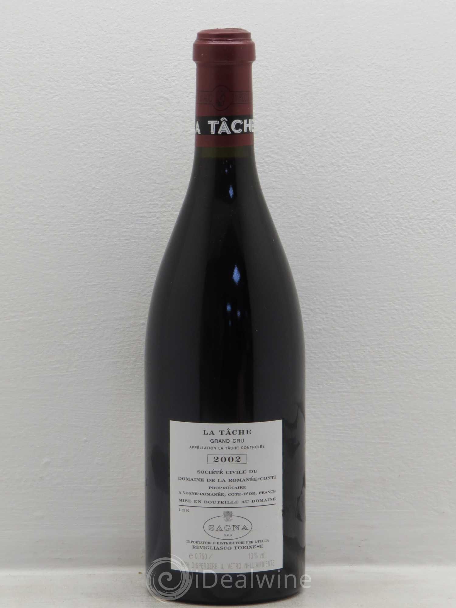 La Tâche Grand Cru Domaine de la Romanée-Conti 2002 - Lot de 1 bouteille - 1