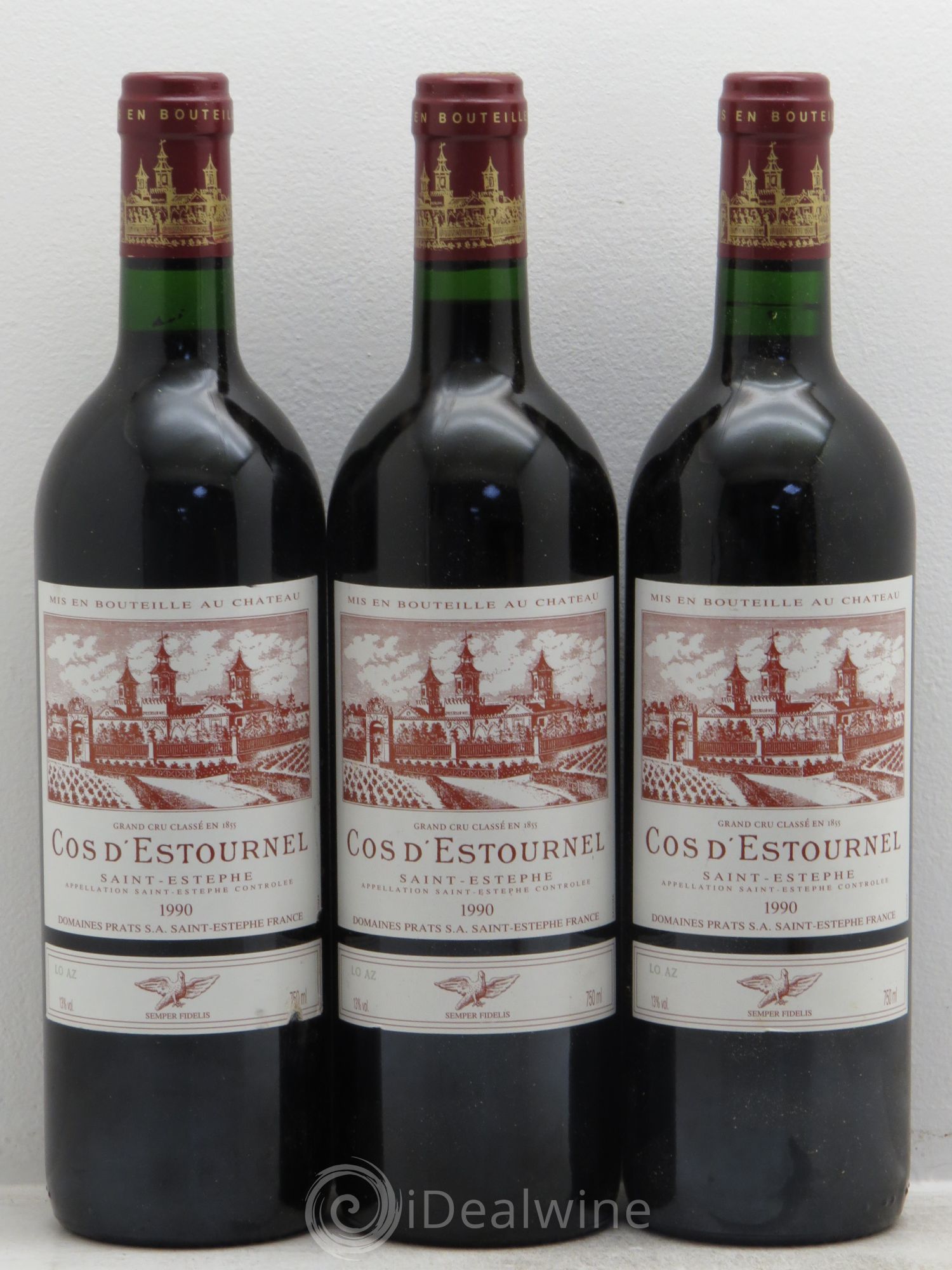 Cos d'Estournel 2ème Grand Cru Classé 1990 - Lot de 3 bouteilles - 0