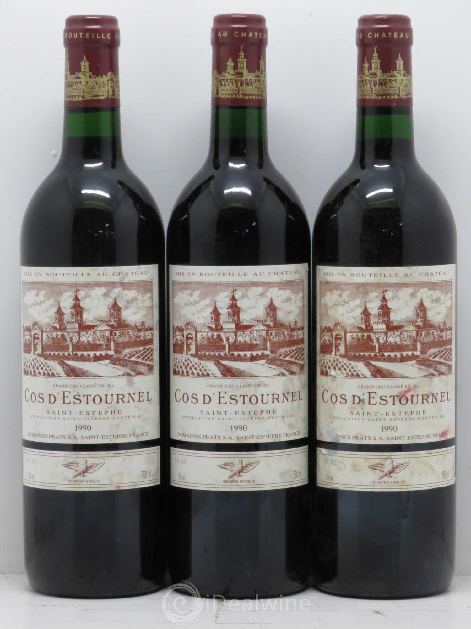 Cos d'Estournel 2ème Grand Cru Classé 1990 - Lot de 3 bouteilles - 0