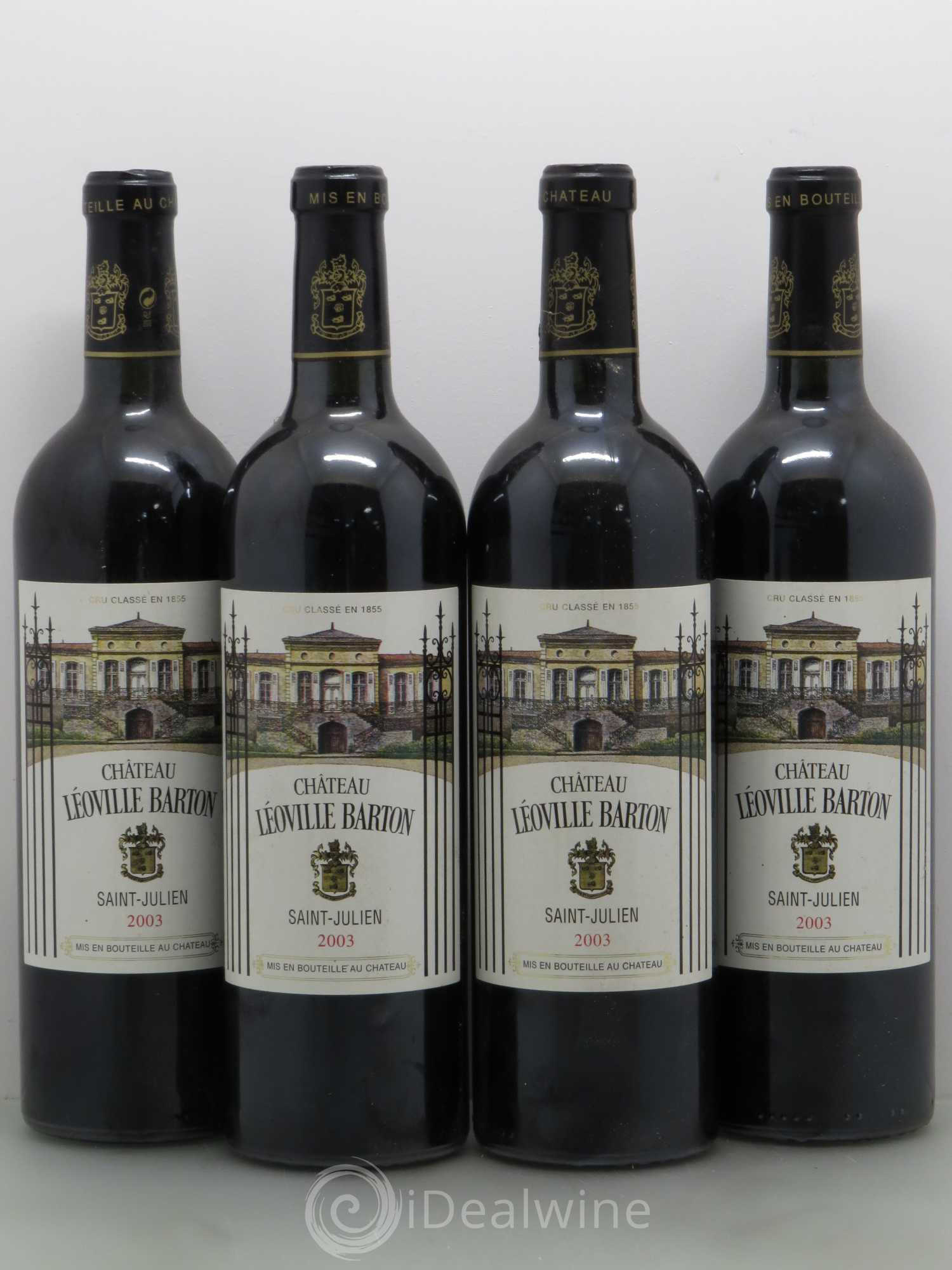 Château Léoville Barton 2ème Grand Cru Classé 2003 - Lot de 4 bouteilles - 0
