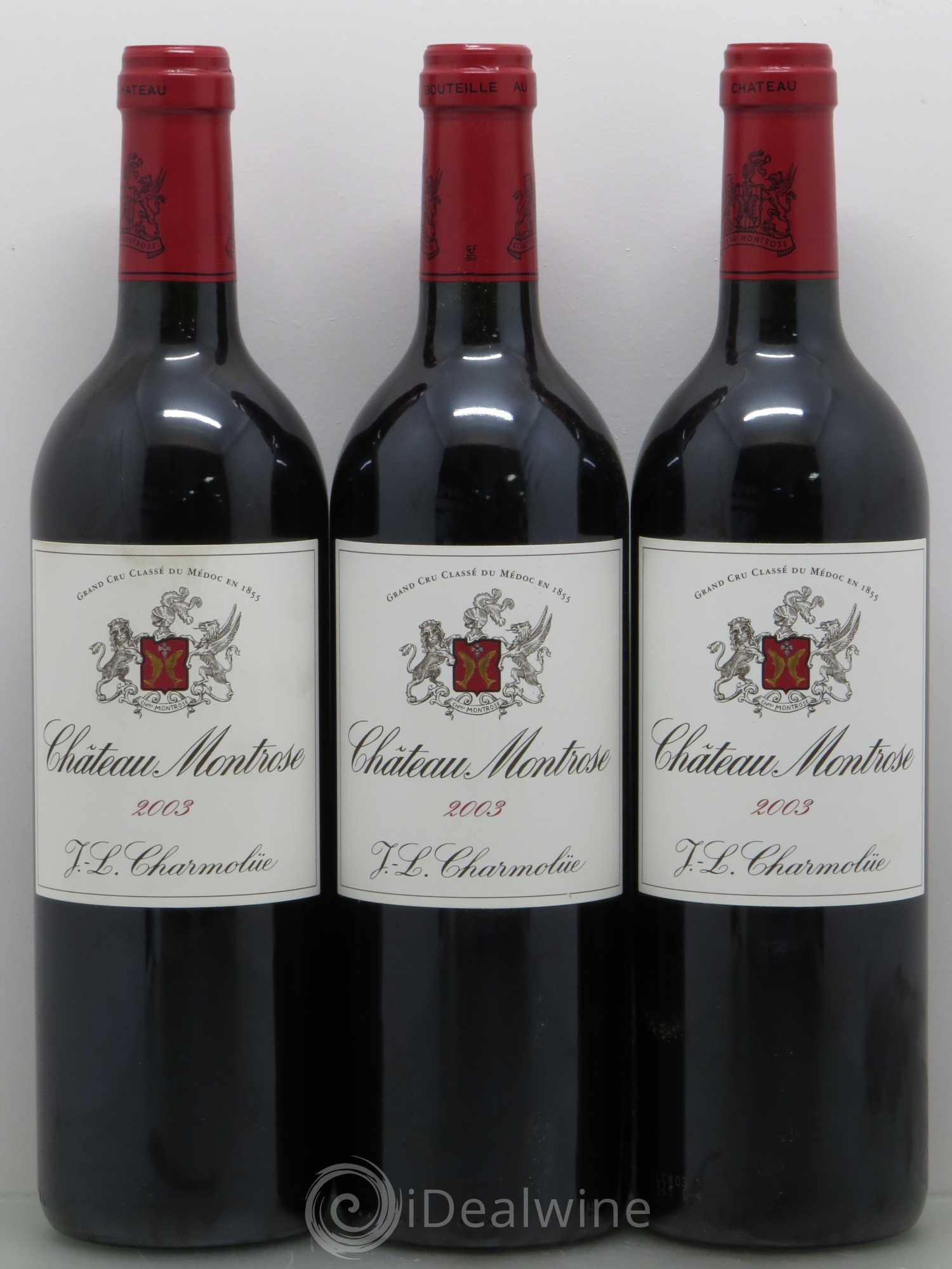 Château Montrose 2ème Grand Cru Classé 2003 - Lot de 3 bouteilles - 0