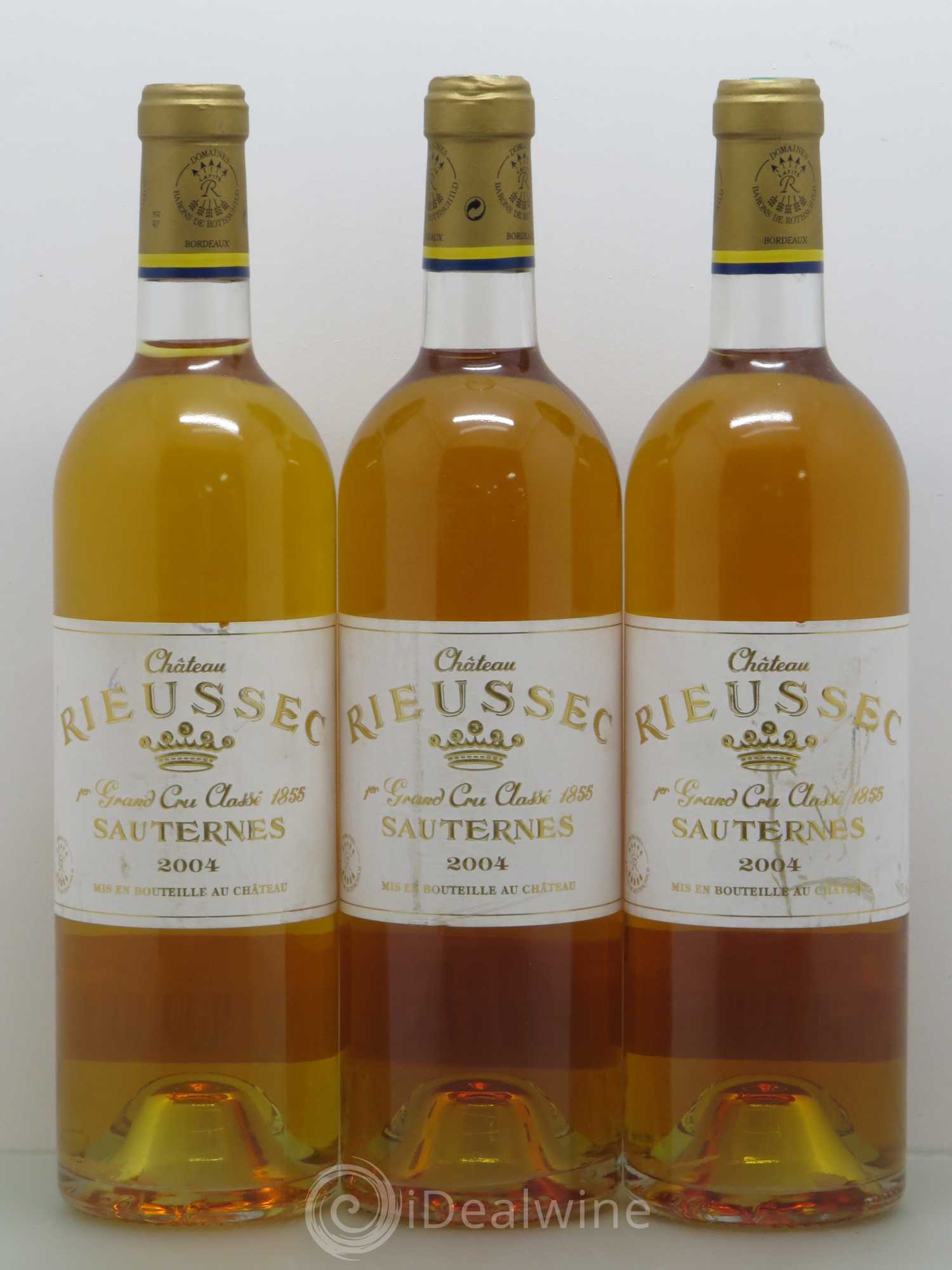 Château Rieussec 1er Grand Cru Classé 2004 - Lotto di 3 bottiglie - 0