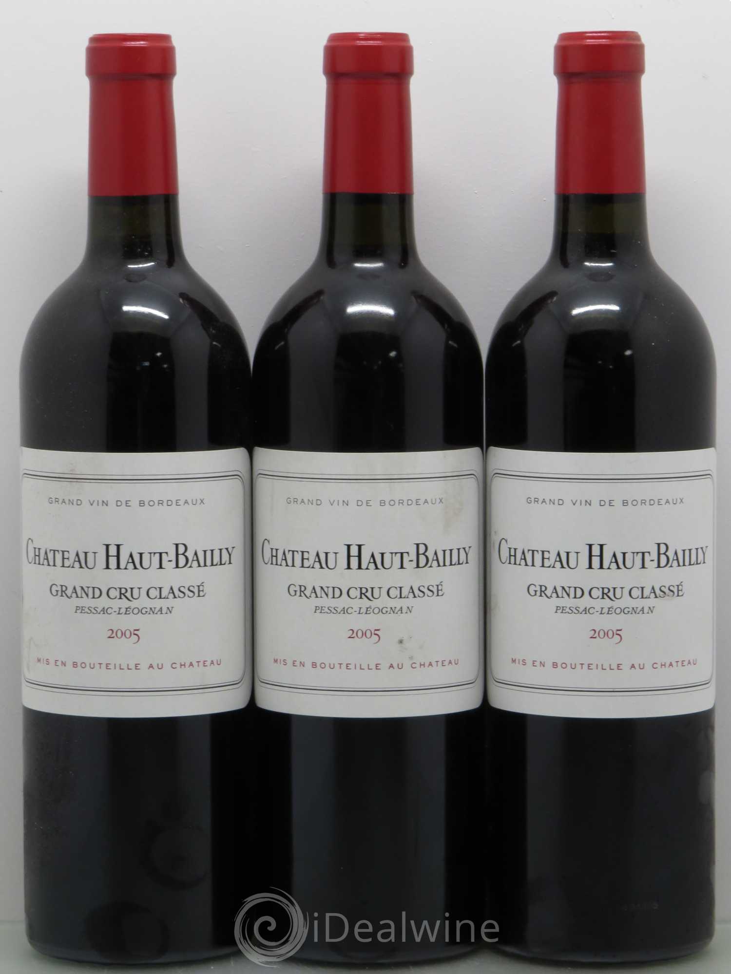 Château Haut-Bailly Cru Classé de Graves 2005 - Lot de 3 bouteilles - 0