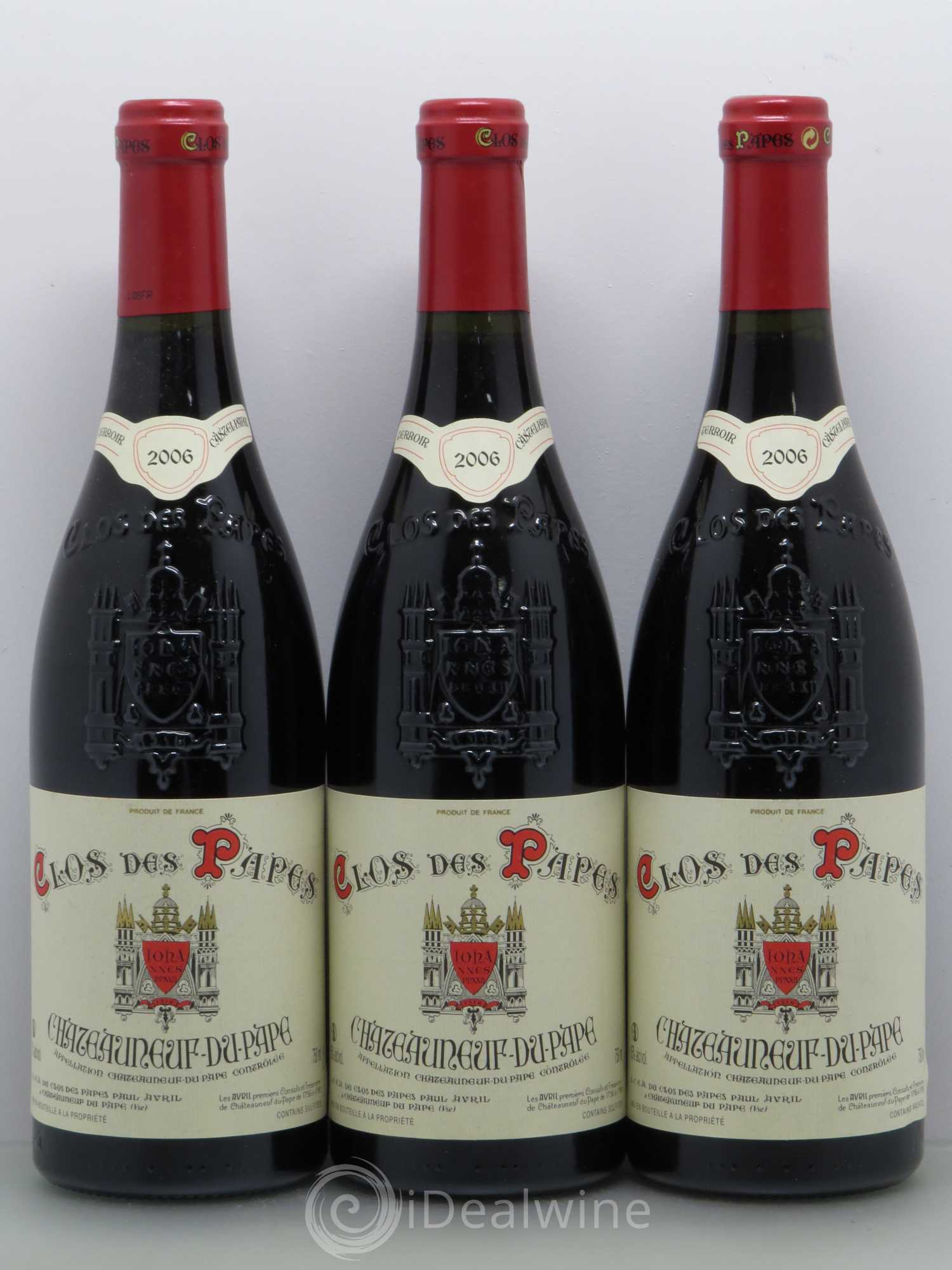 Châteauneuf-du-Pape Clos des Papes - Paul Avril 2006 - Lot de 6 bouteilles - 1