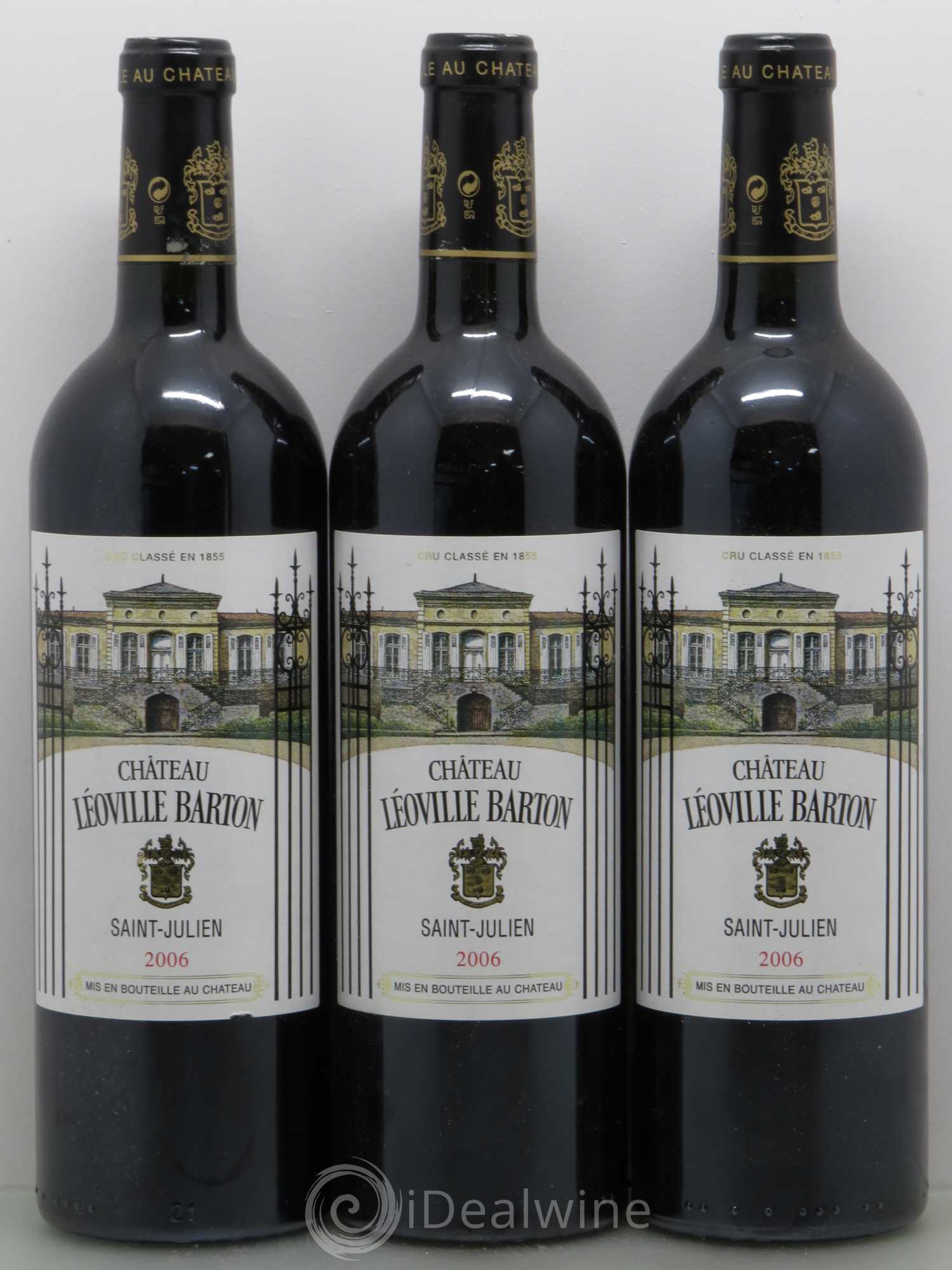 Château Léoville Barton 2ème Grand Cru Classé 2006 - Lot de 3 bouteilles - 0