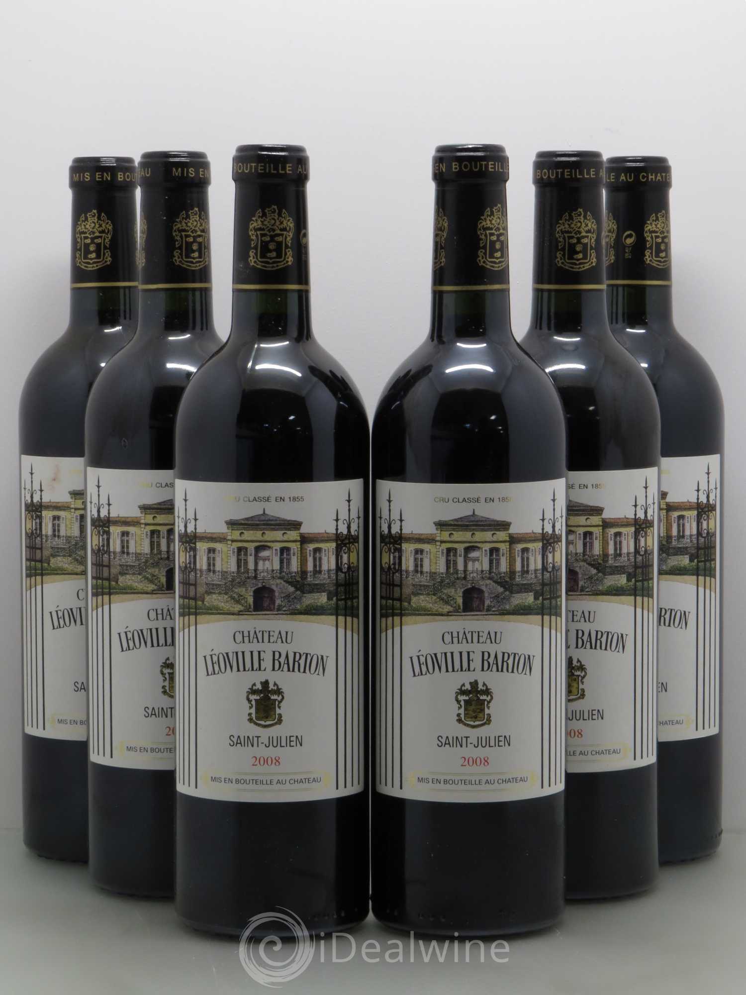 Château Léoville Barton 2ème Grand Cru Classé 2008 - Lot de 6 bouteilles - 0