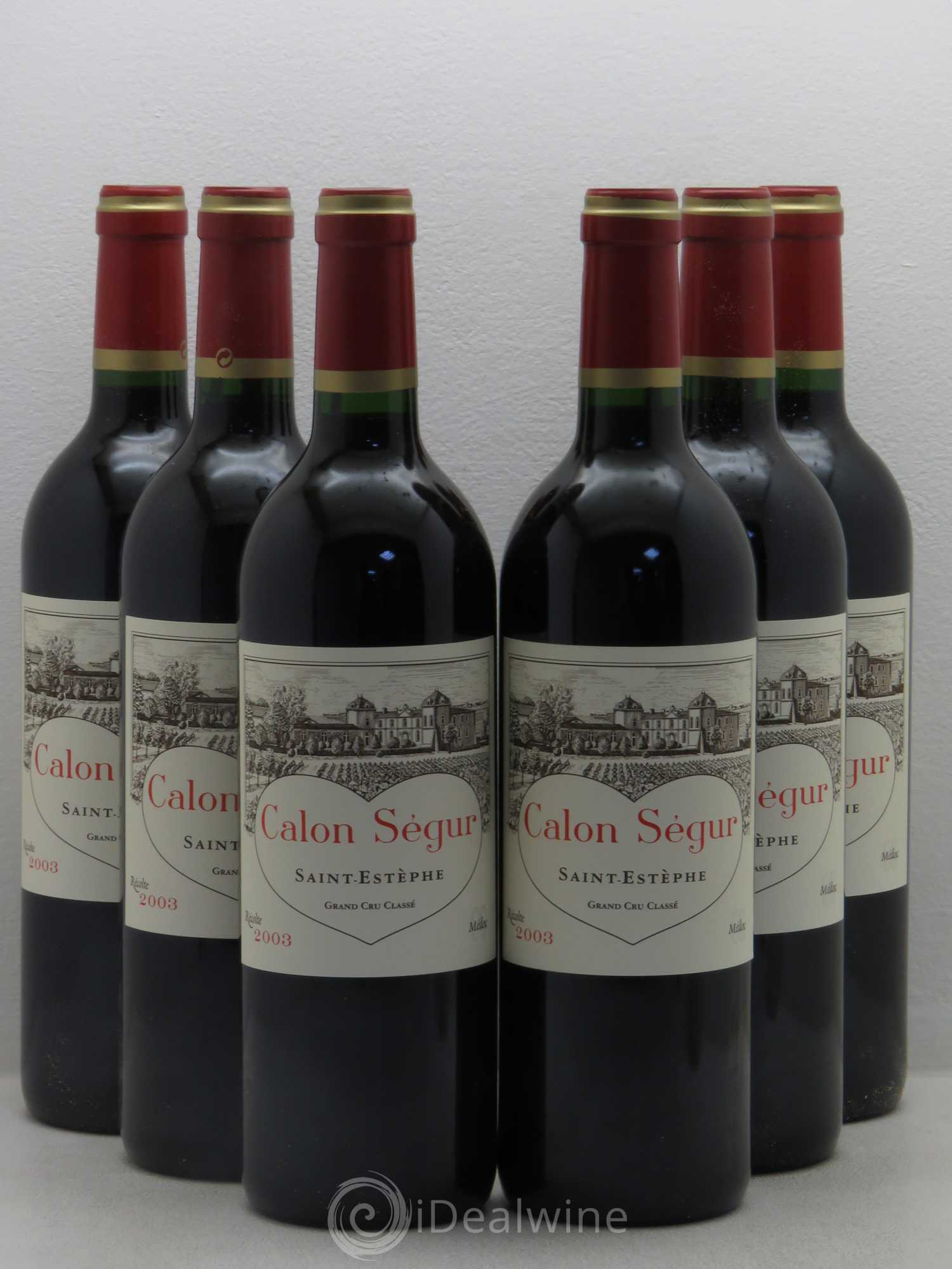 Château Calon Ségur 3ème Grand Cru Classé 2003 - Lot de 6 bouteilles - 0
