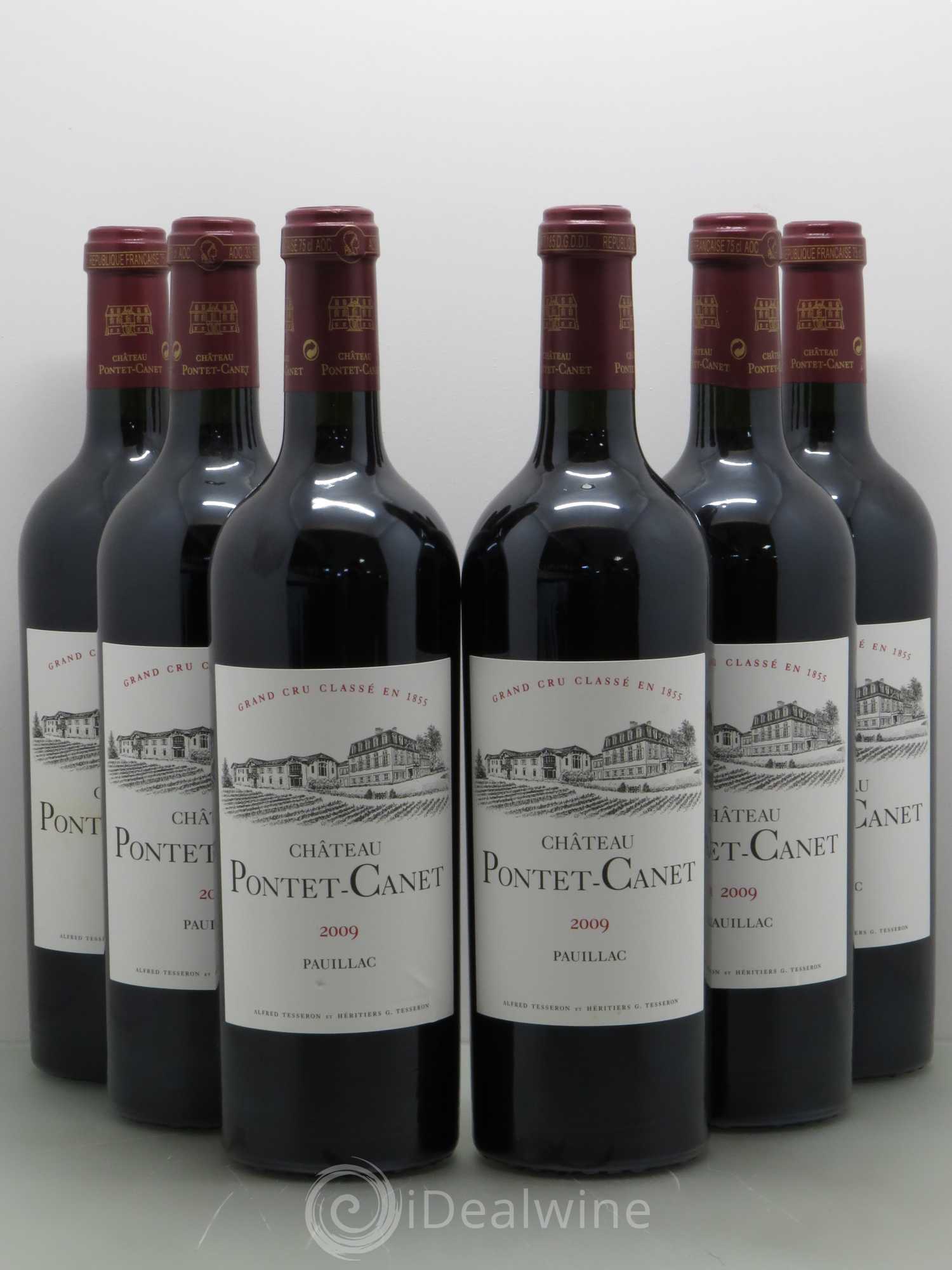 Château Pontet Canet 5ème Grand Cru Classé 2009 - Lot de 6 bouteilles - 0