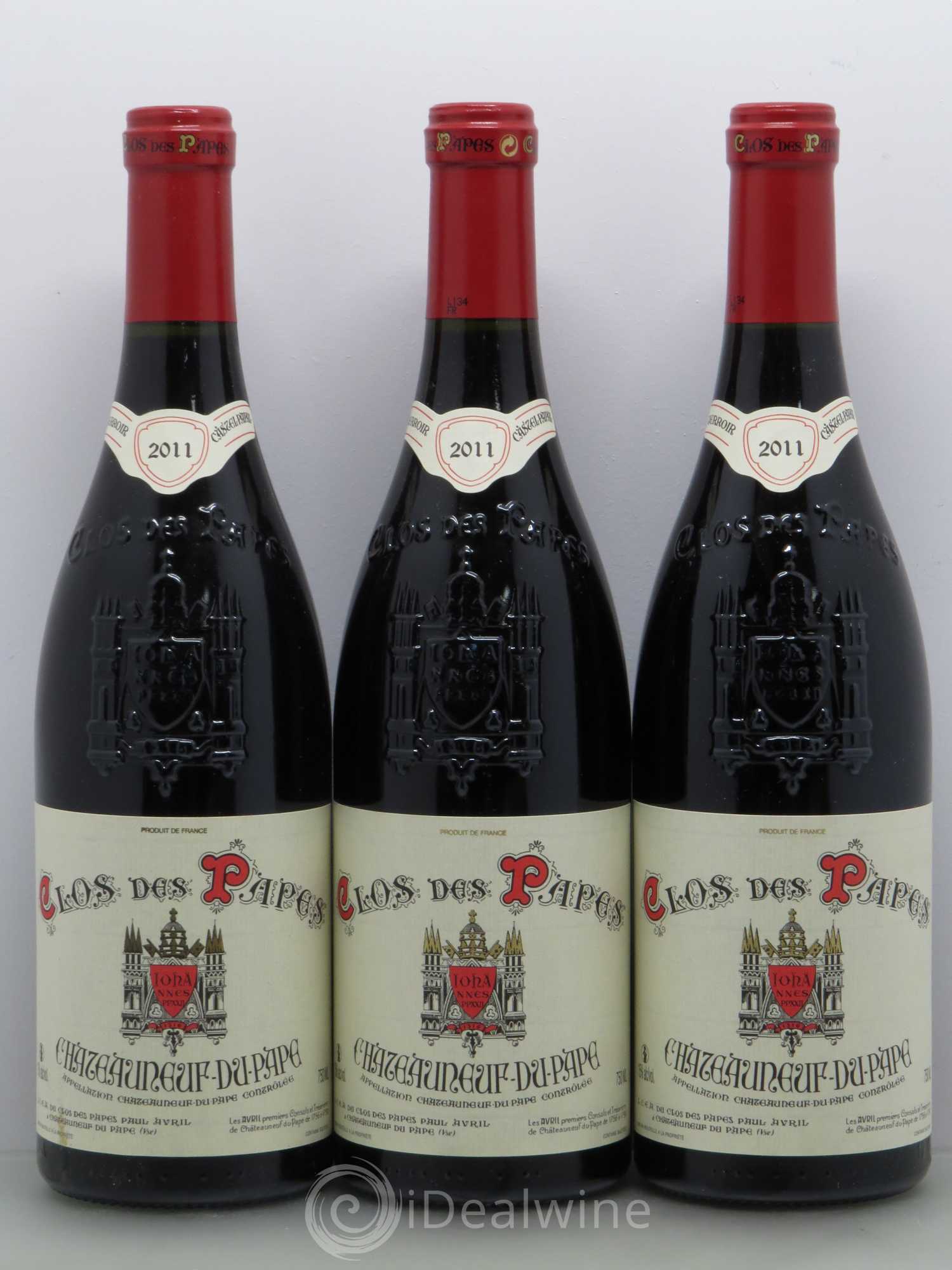 Châteauneuf-du-Pape Clos des Papes - Paul Avril 2011 - Lot de 6 bouteilles - 1