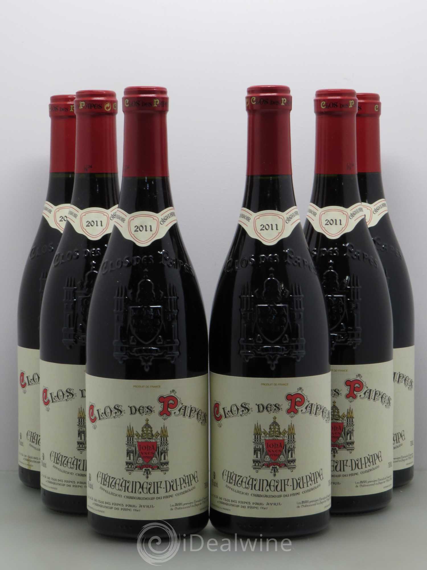 Châteauneuf-du-Pape Clos des Papes - Paul Avril 2011 - Lot de 6 bouteilles - 0