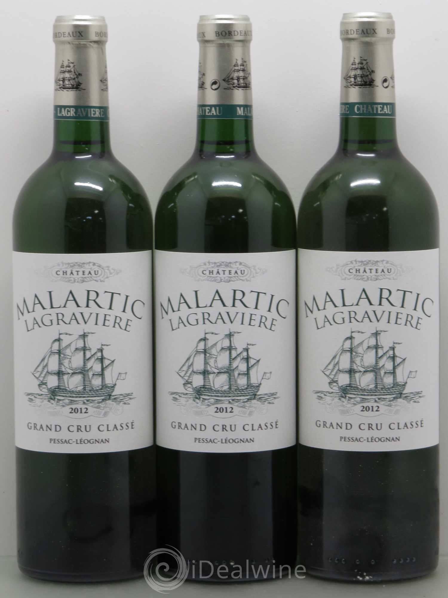 Château Malartic-Lagravière Cru Classé de Graves 2012 - Lot de 3 bouteilles - 0