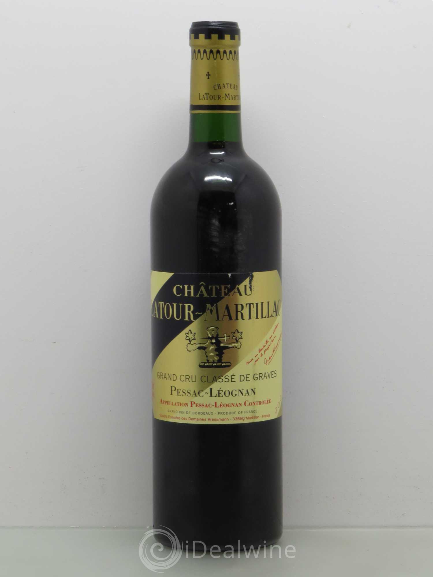 Château Latour-Martillac Cru Classé de Graves 2001 - Lot de 1 bouteille - 0