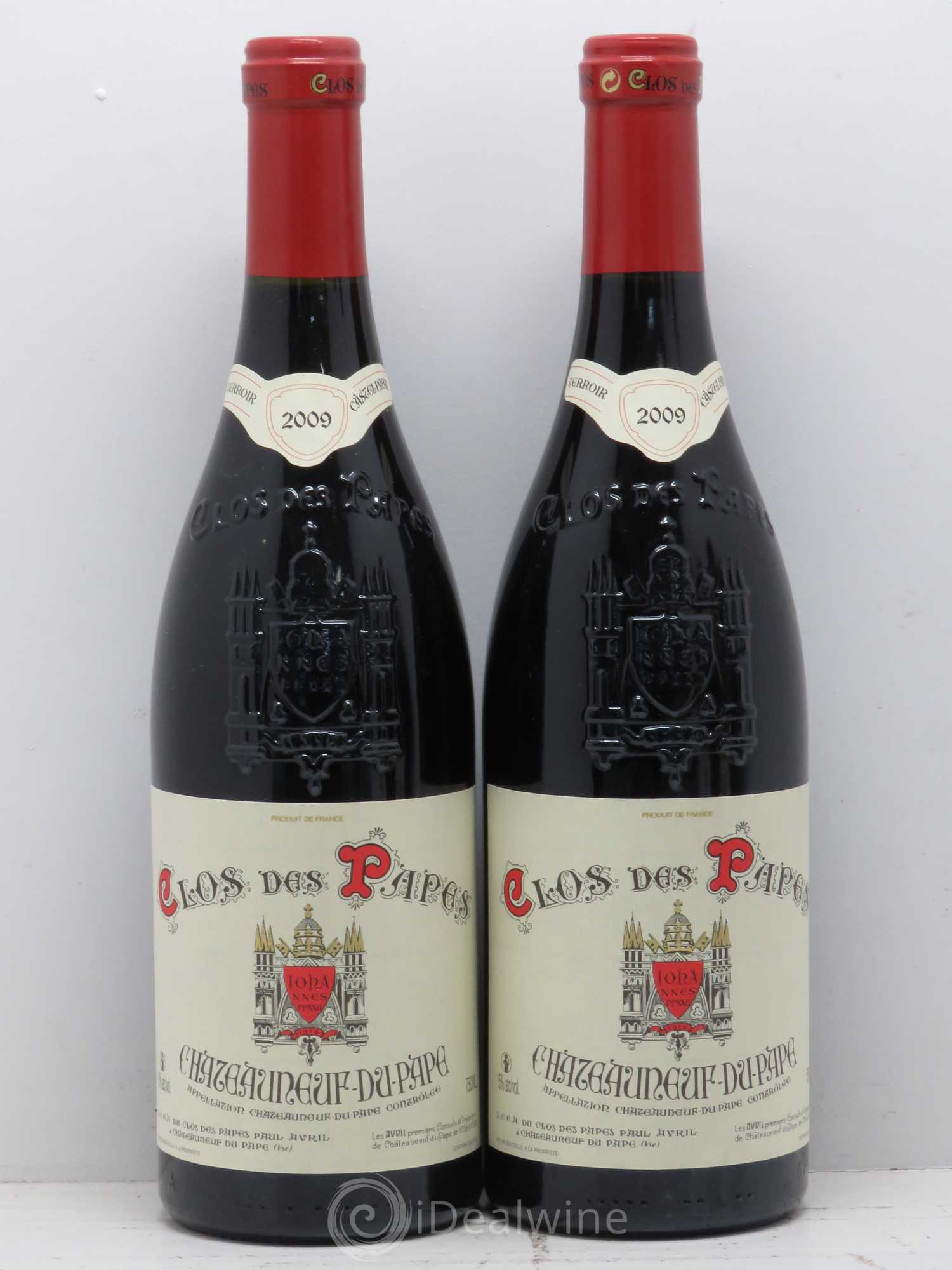 Châteauneuf-du-Pape Clos des Papes - Paul Avril 2009 - Lot de 2 bouteilles - 0