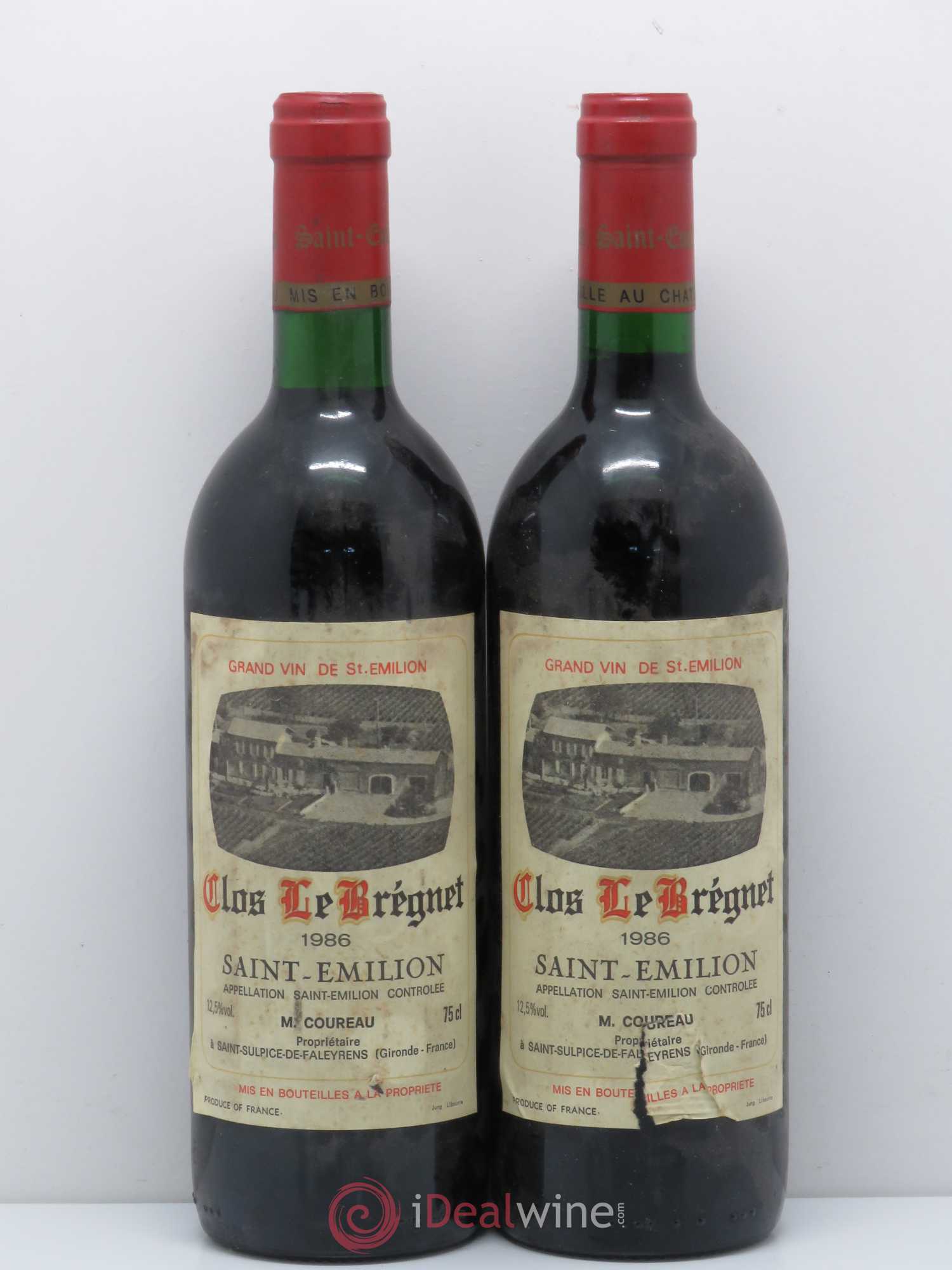 Saint-Émilion Le Bregnet (sans prix de réserve) 1986 - Lot de 2 bouteilles - 0