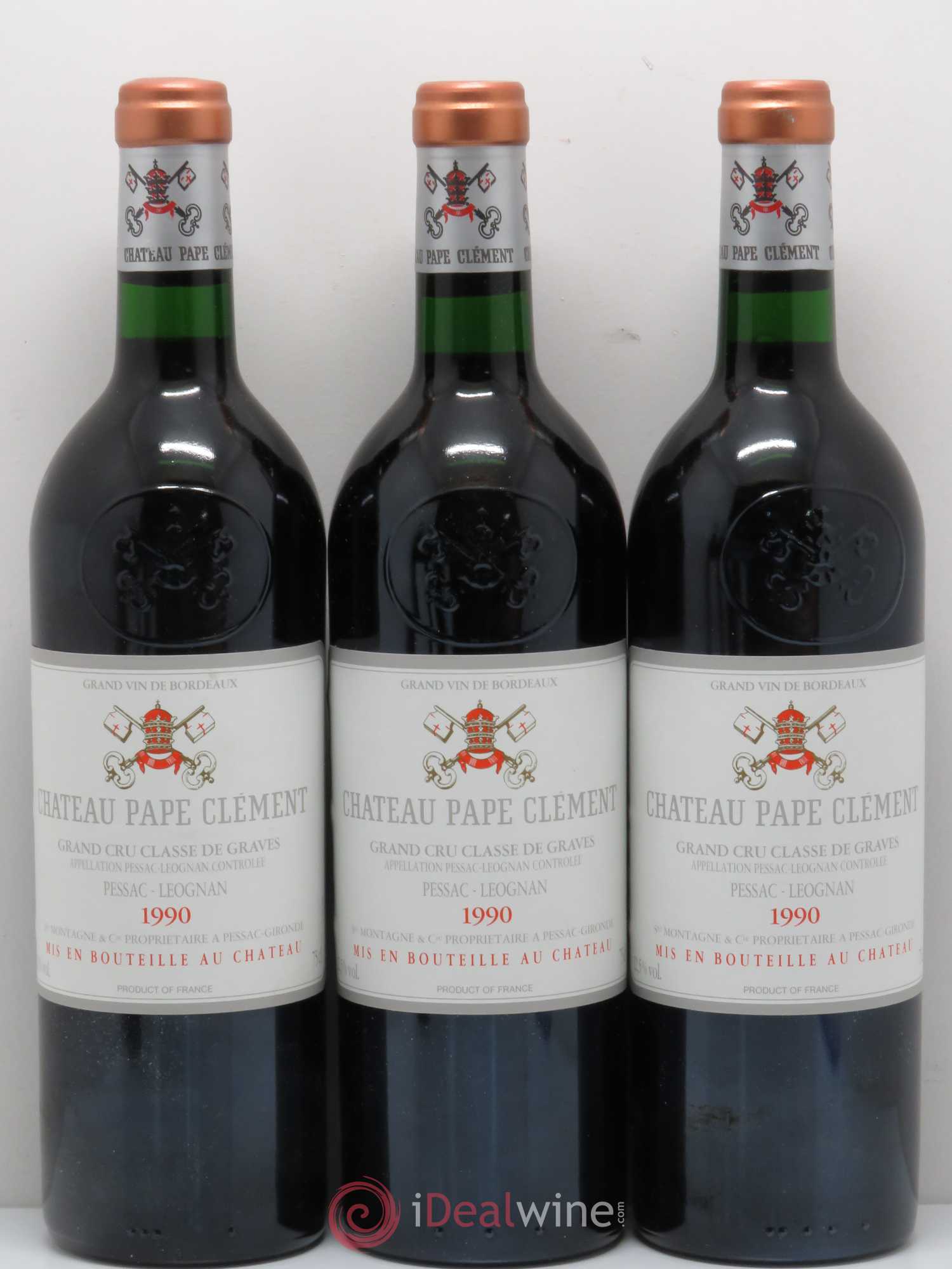 Château Pape Clément Cru Classé de Graves 1990 - Lot de 5 bouteilles - 1