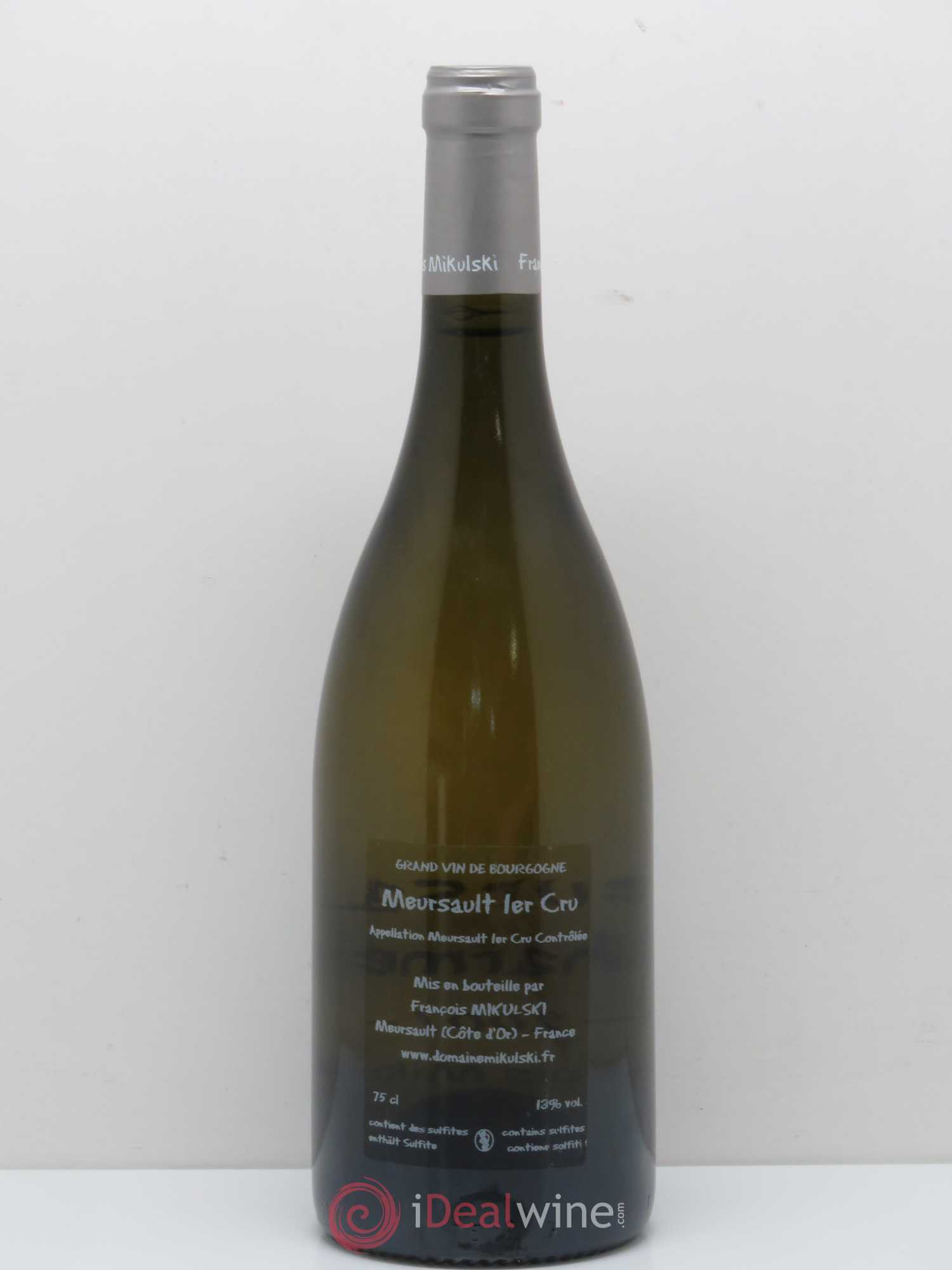 Meursault 1er Cru Charmes François Mikulski 2007 - Lot de 1 bouteille - 1