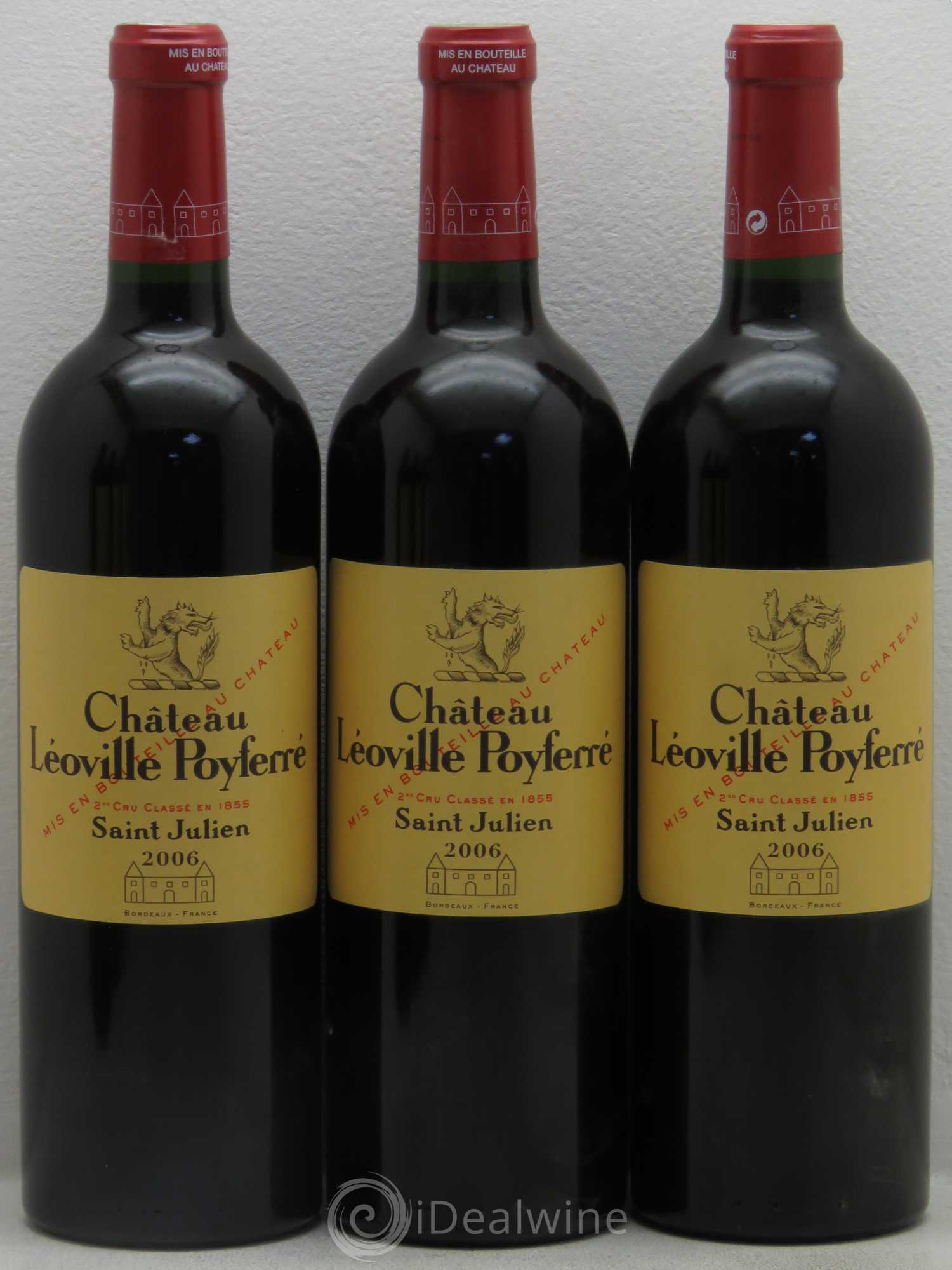 Château Léoville Poyferré 2ème Grand Cru Classé 2006 - Lot de 6 bouteilles - 1