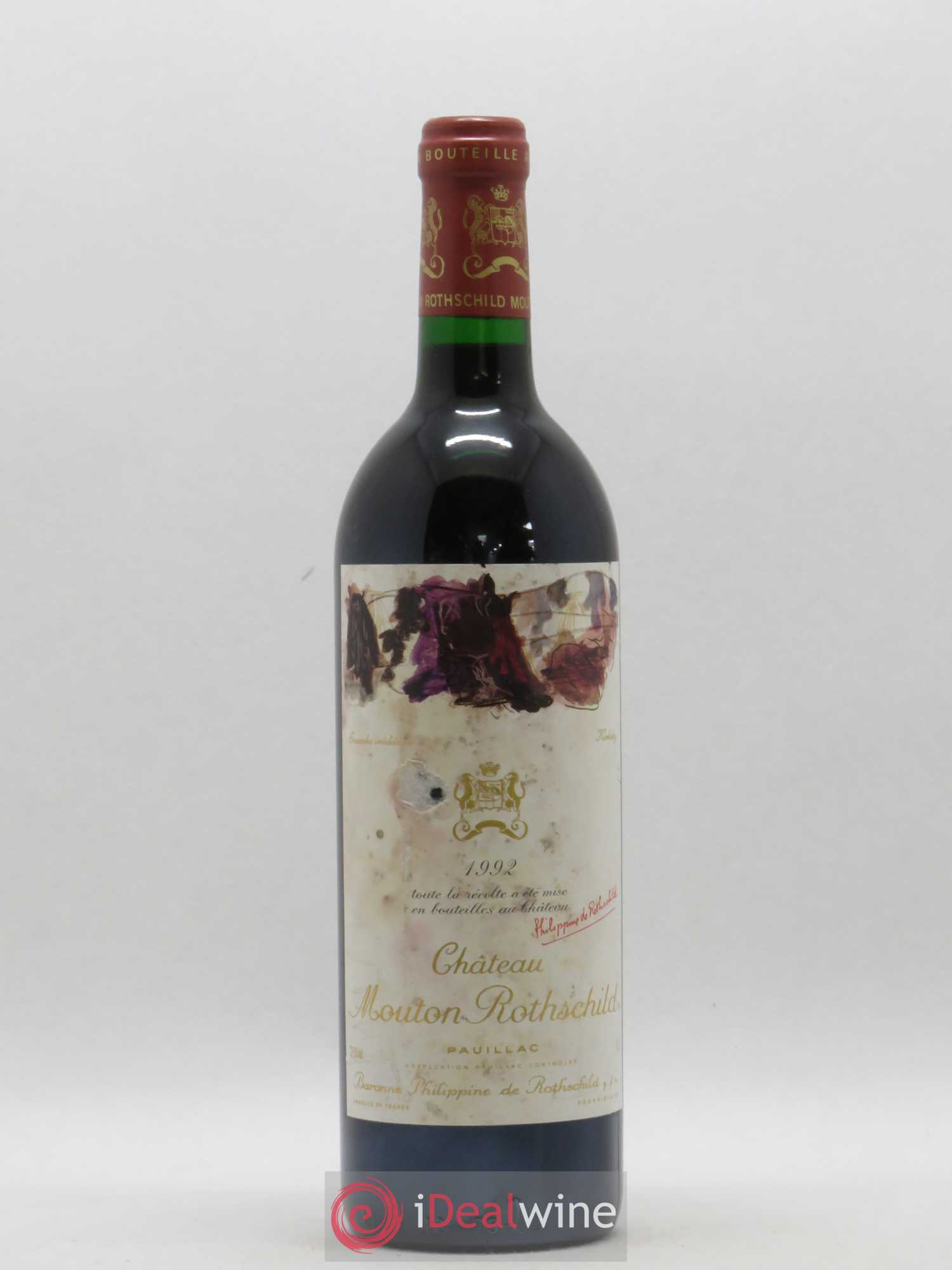 Château Mouton Rothschild 1er Grand Cru Classé 1992 - Lot de 1 bouteille - 0